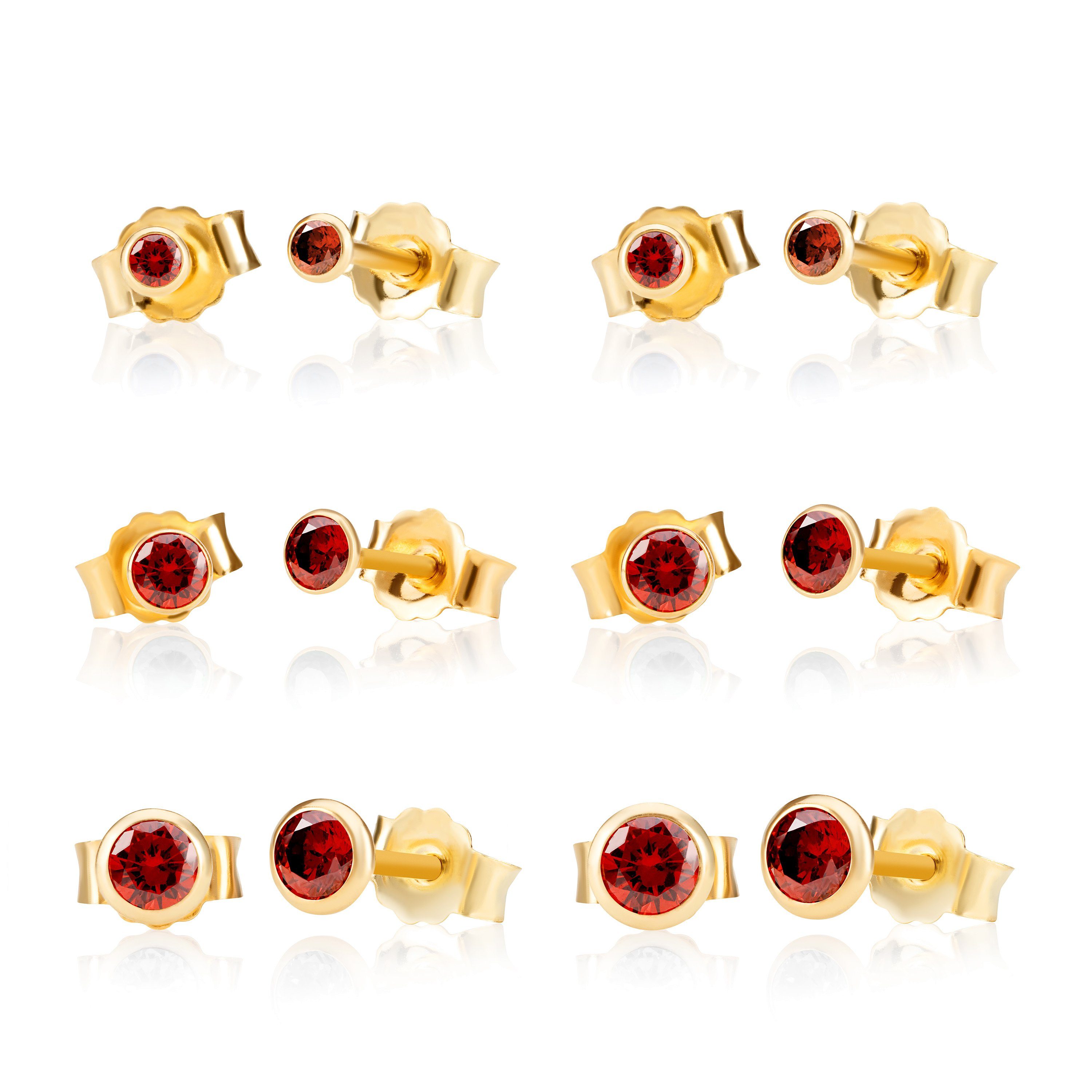 NKlaus Paar Ohrstecker Paar 2,0mm 333 Gelb Gold 8 Karat Ohrstecker Zirkon ( günstig online kaufen