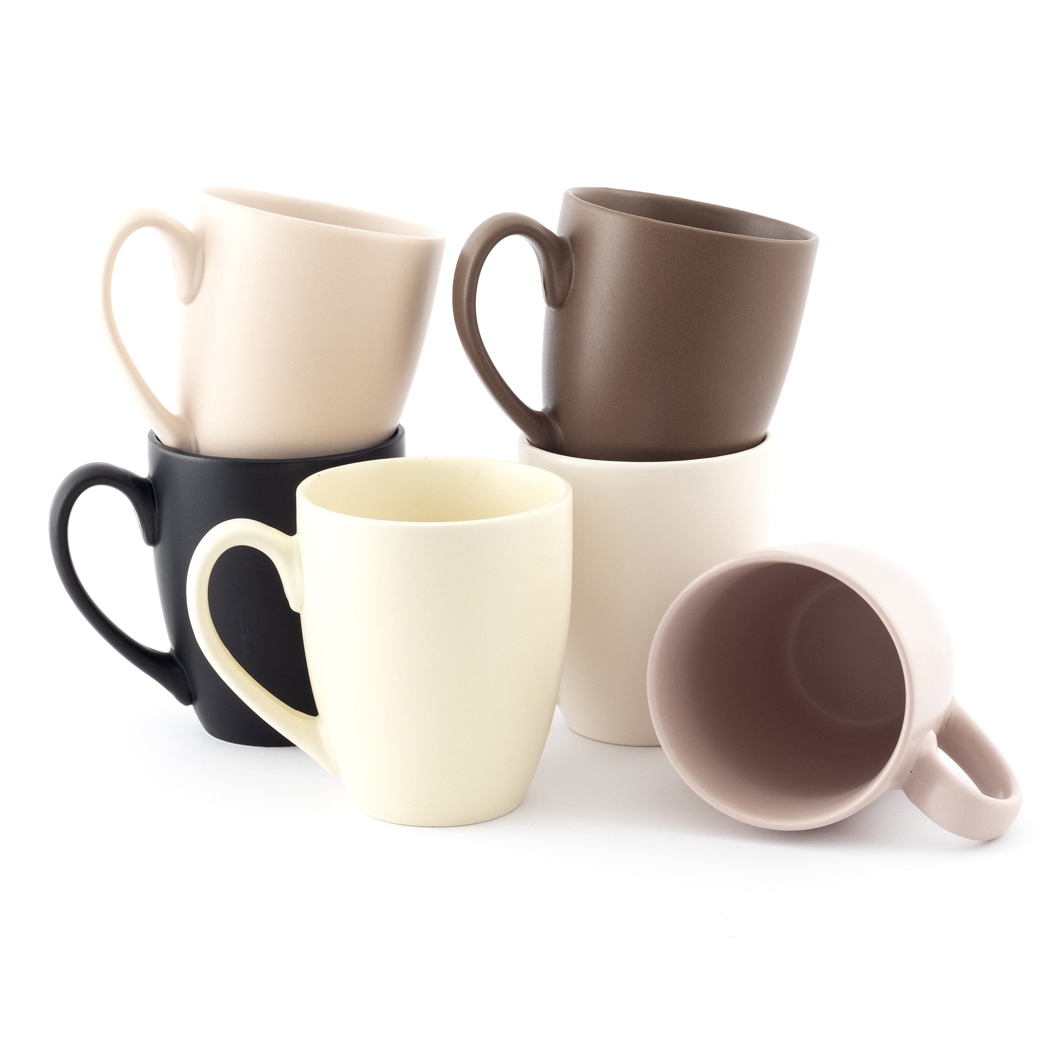 Hanseküche Tasse Hanseküche Kaffeebecher 6er Set in Groß – Kaffeetassen, Keramik, Optimales Volumen, Modernes Design
