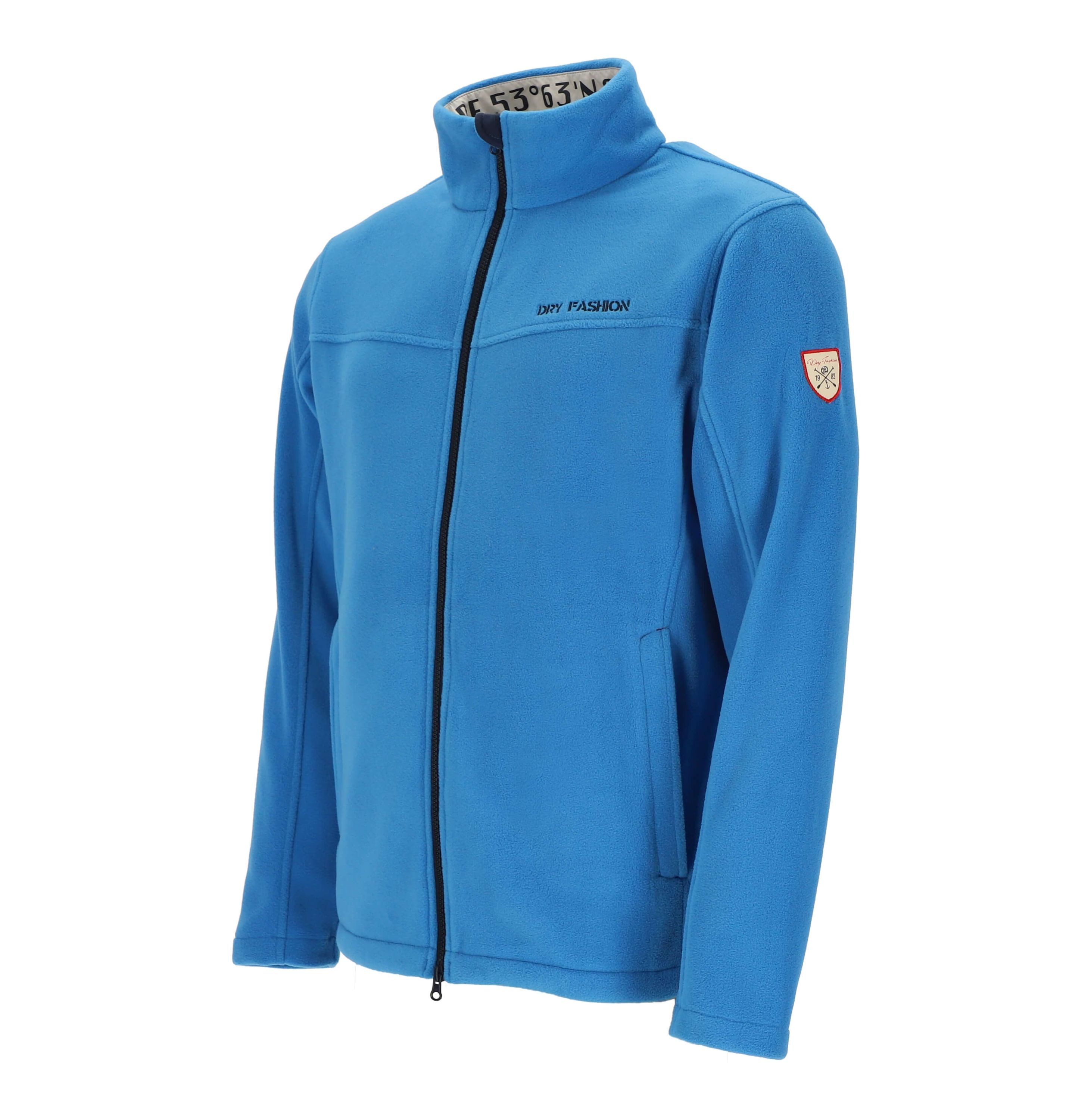 Dry Fashion Fleecejacke Aurich Herren Jacke Aurich mit Stehkragen - Wärmend mit sportiver Passform