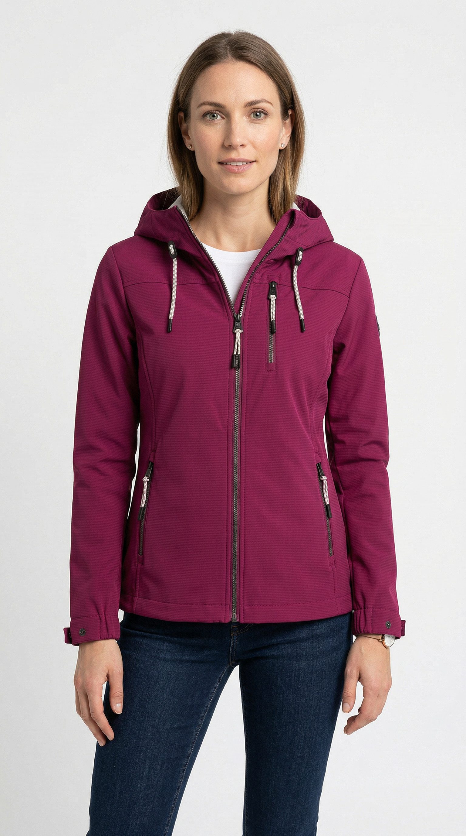 G.I.G.A. DX by killtec Softshelljacke GS 111 WMN SFTSHLL JCKT mit regulierbarer Kapuze, atmungsaktiv, wasserabweisend, winddicht