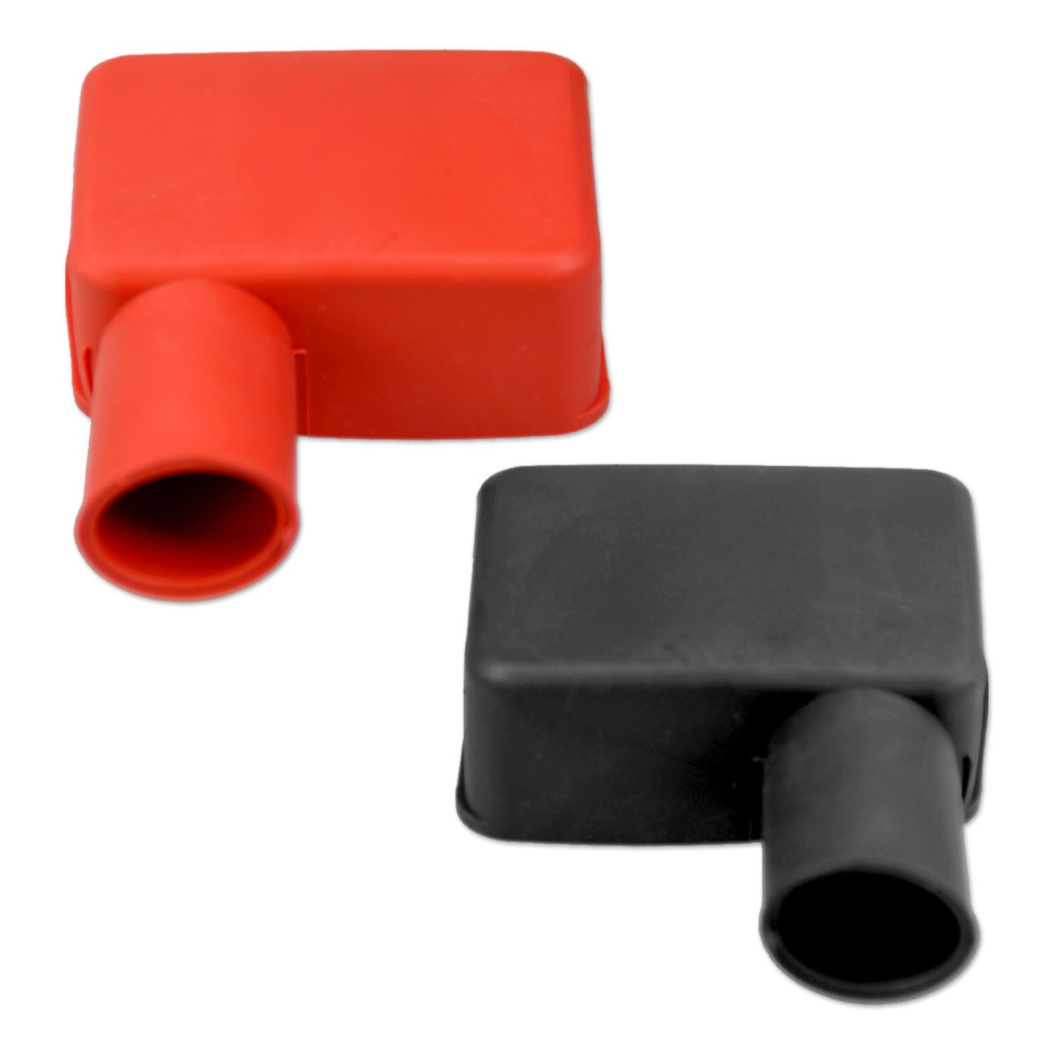 Impulse Innovation Batteriepolklemme Batteriepol Schutzkappen 90° Paar Rot & Schwarz PVC bis 17 mm