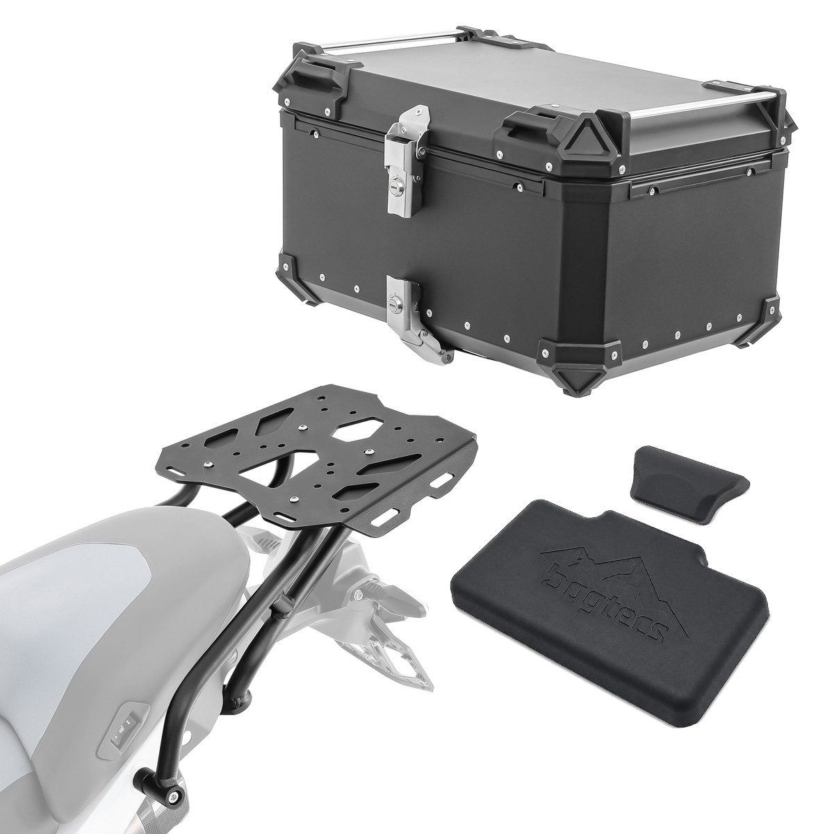 Bagtecs Topcase Set Alu Topcase + Gepäckbrücke passend für BMW R 1300 GS 23-26 # XB65