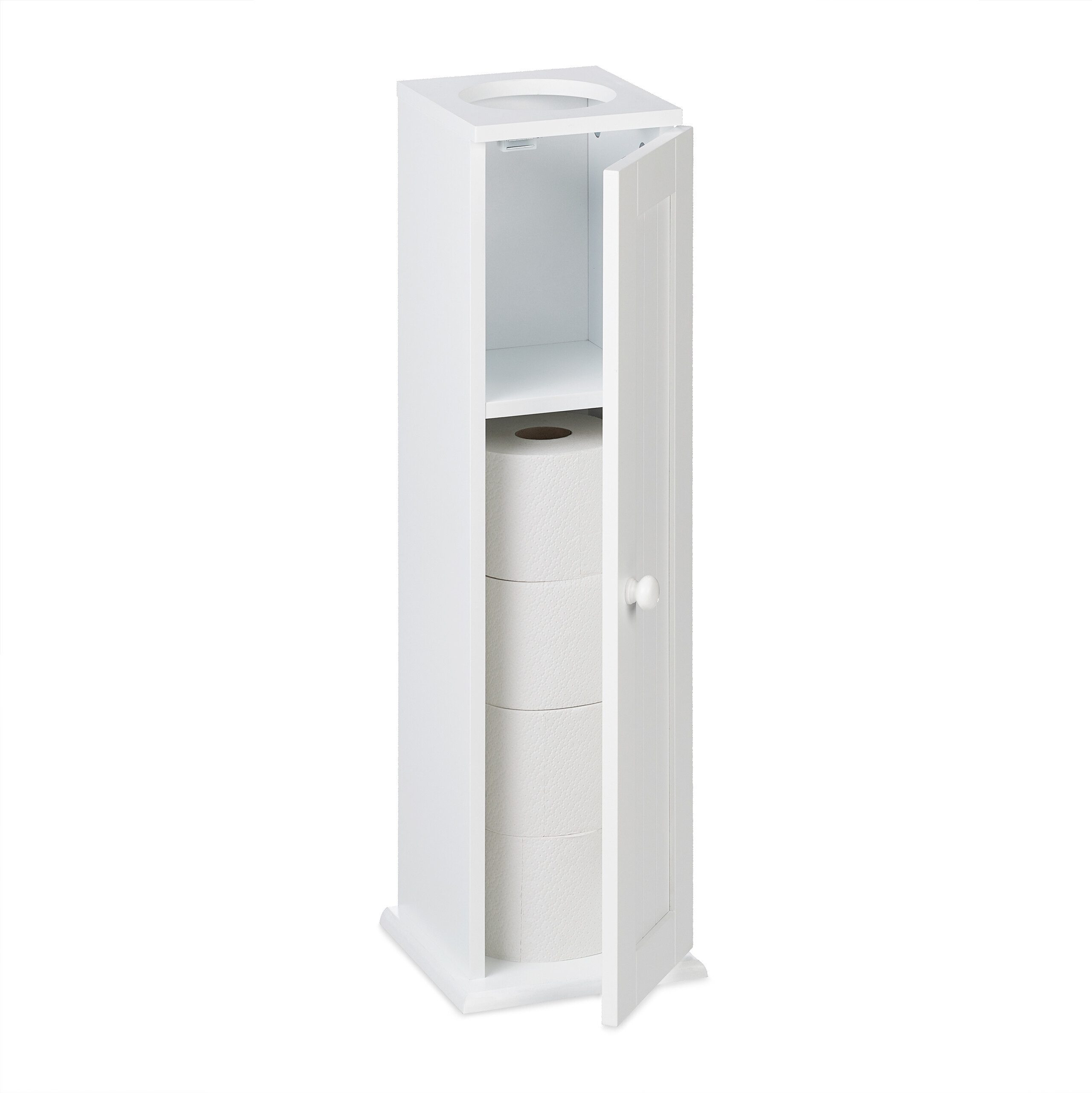 relaxdays Badregal Schmaler Toilettenschrank mit 2 günstig online kaufen