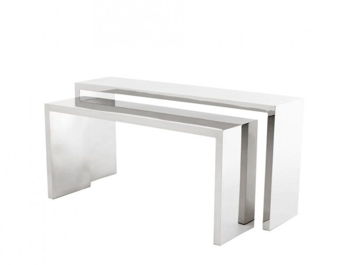 Casa Padrino Beistelltisch Luxus Konsolen 2er Set - Konsolen Tisch Möbel