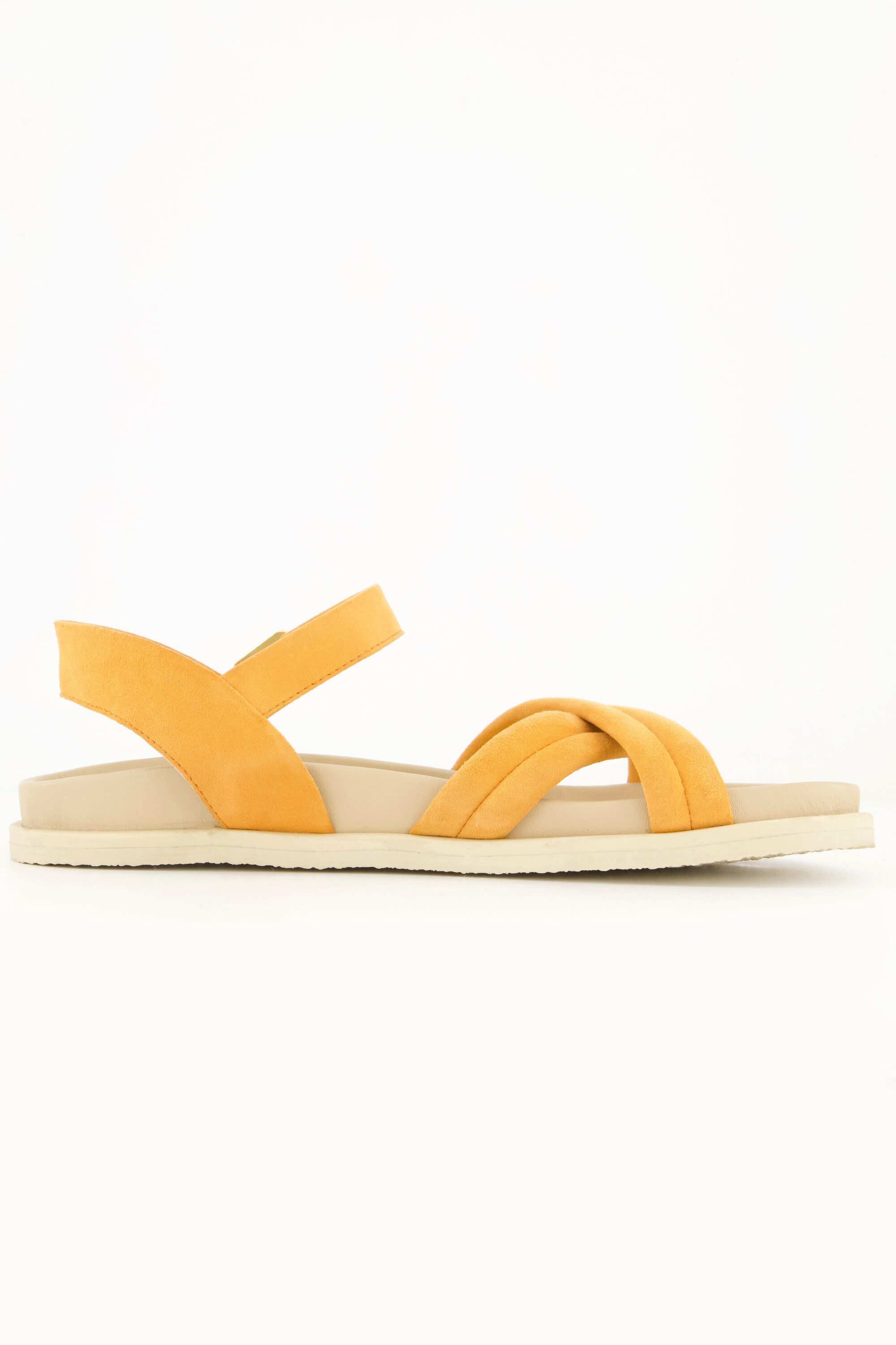 Ulla Popken Riemen-Sandalen Veloursleder Weite H günstig online kaufen