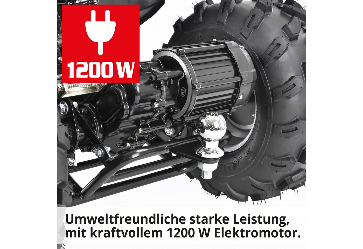 Thumbnail - Hecht E-Quad 56150, 45 km/h, Anhängerkupplung, 1200W, 60V/20Ah Akku, 42km Reichweite