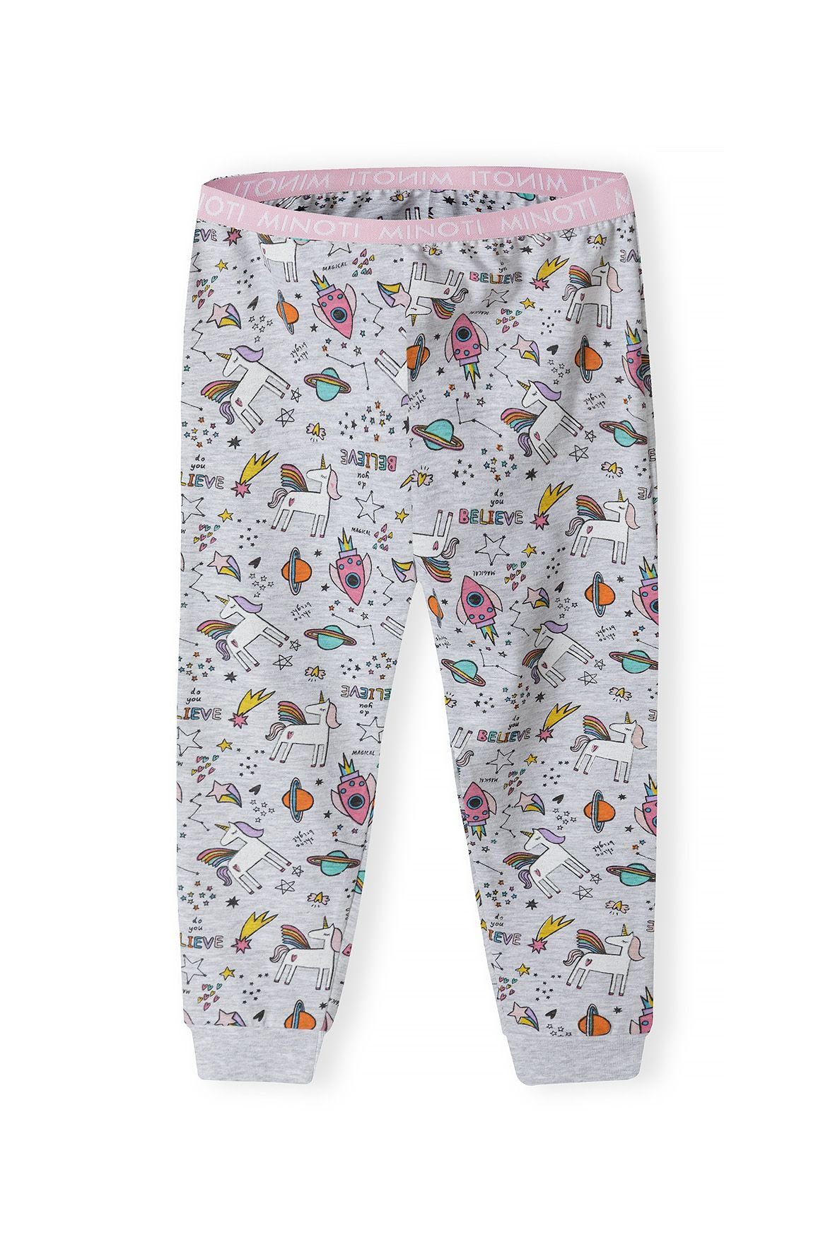 Grau Pyjama MINOTI mit (12m-8y) Allover-Print