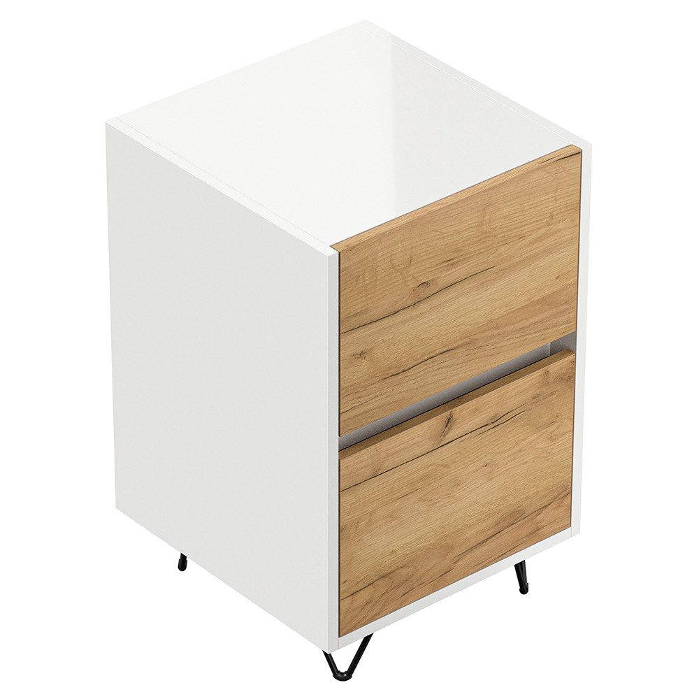 Lomadox Nachttisch INDIANAPOLIS-02, 41cm breit, weiß günstig online kaufen
