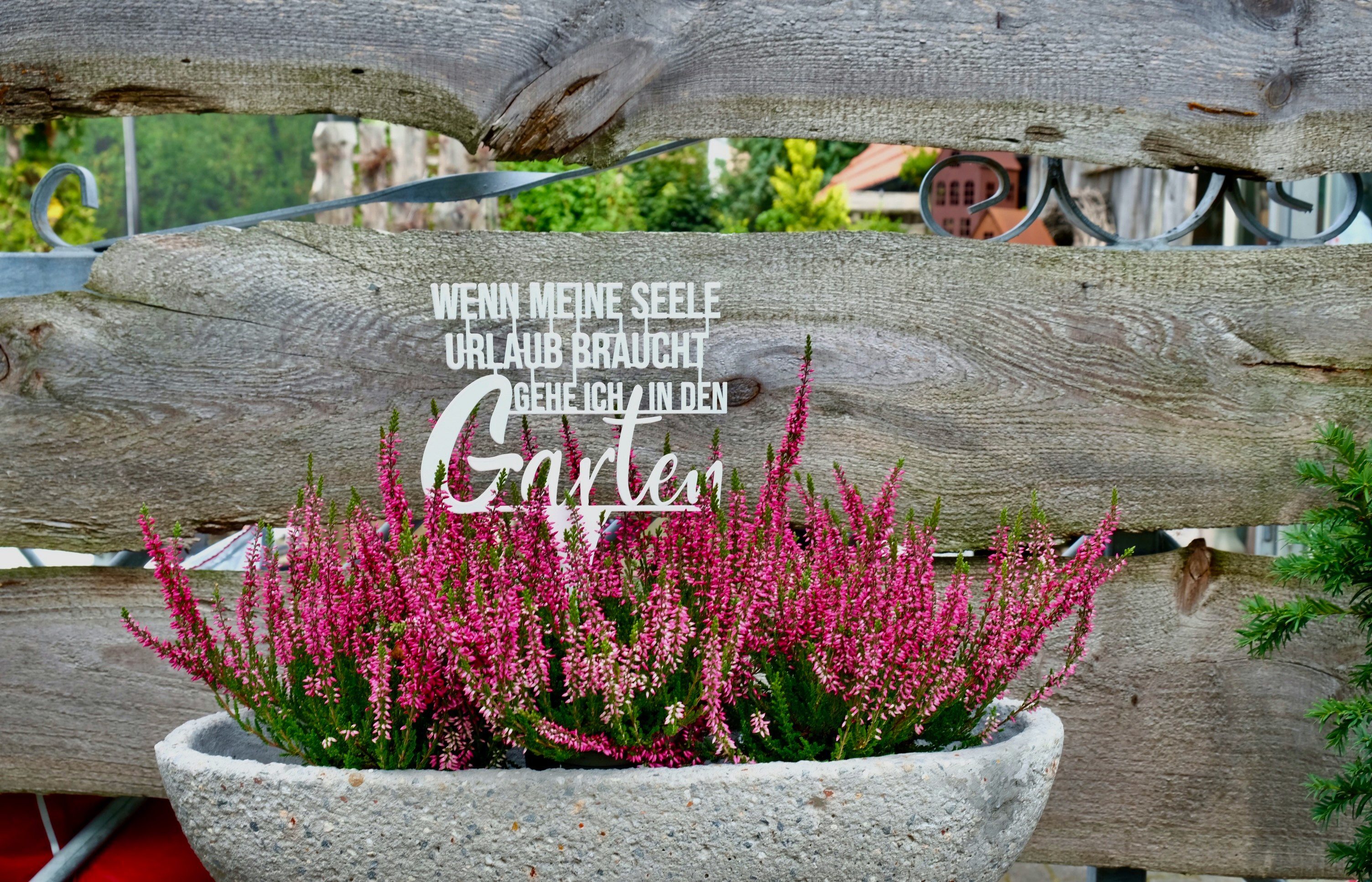 ILLUMINO Gartenstecker Blumenstecker Gartenpoesie Balkonkästen,Terrassen Gartendeko