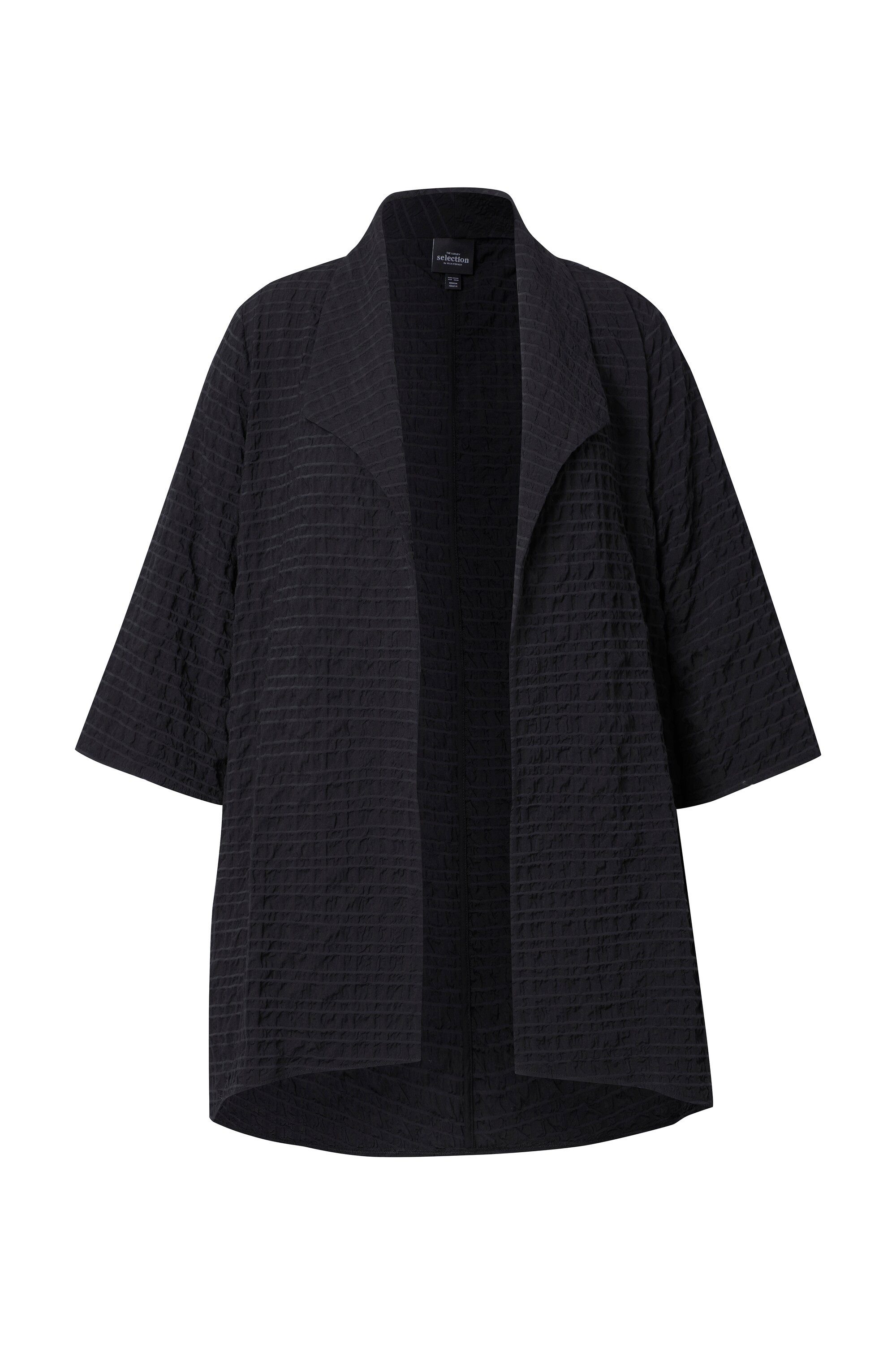 Sommerjacke Jacke Struktur A-Linie Spatenkragen 3/4-Arm