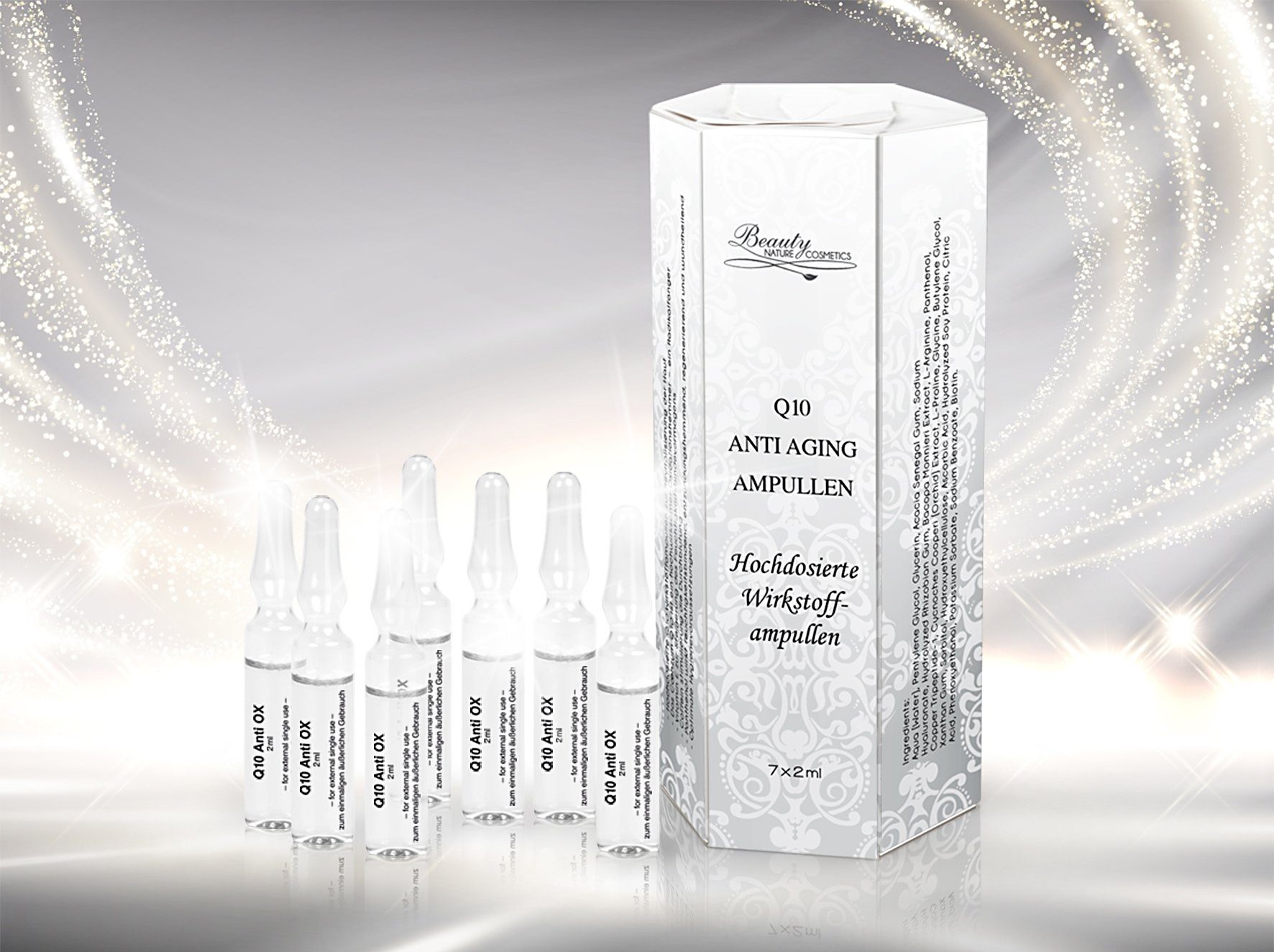 entzündungshemmend, und Feuchtigkeitsspendend, Beauty Anti Cosmetics regenerierend wundheilend. Ampullen, Aging 10 Augenserum Nature Q