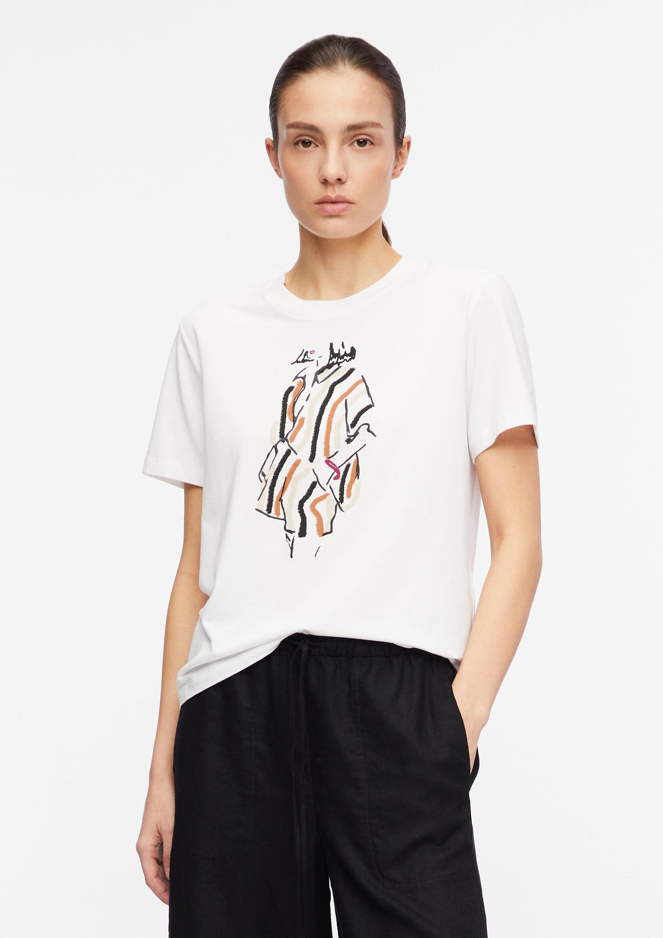 comma Kurzarmshirt T-Shirt Artwork T-Shirt