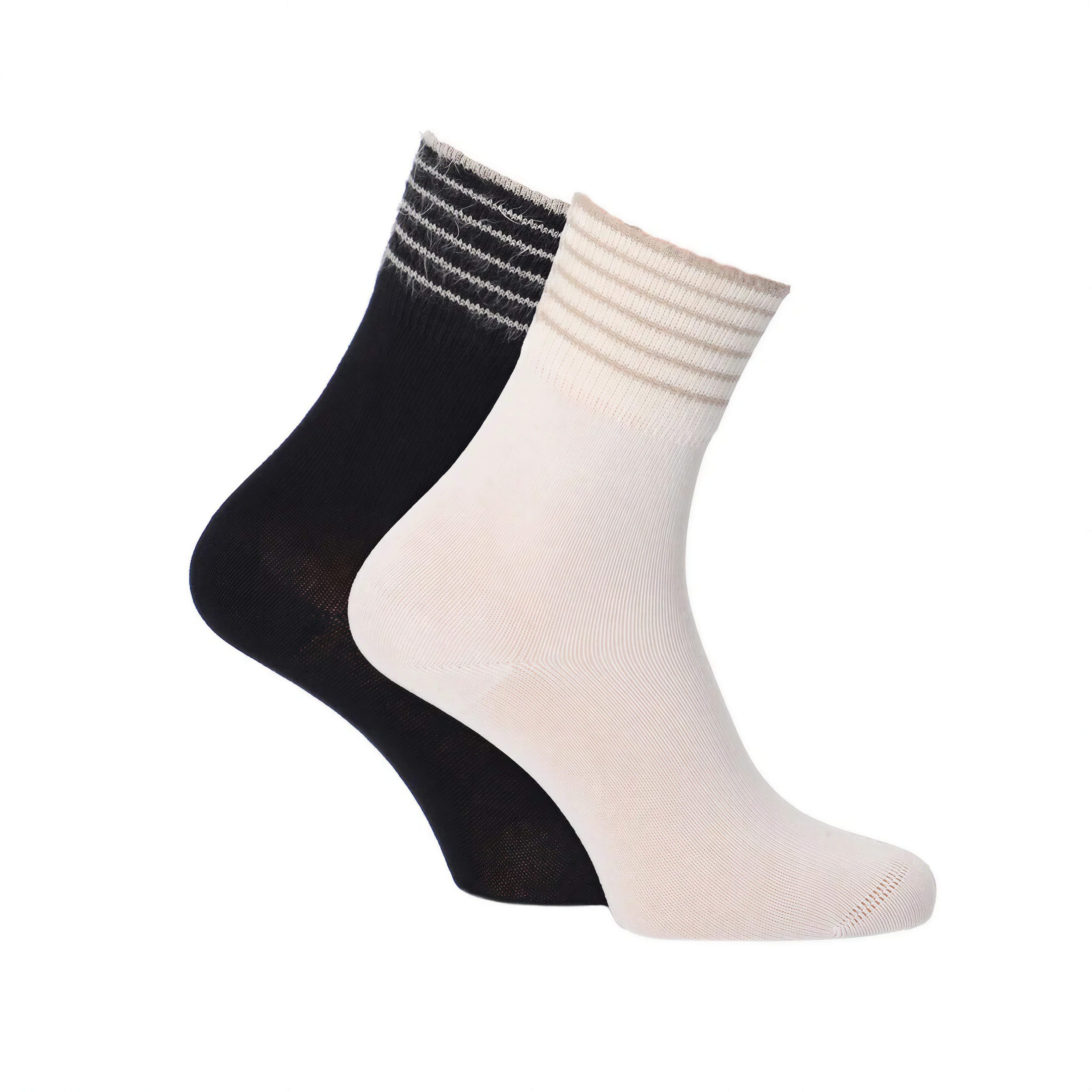 Komfortsocken Damen mit Ripp-Bund aus Effektgarn