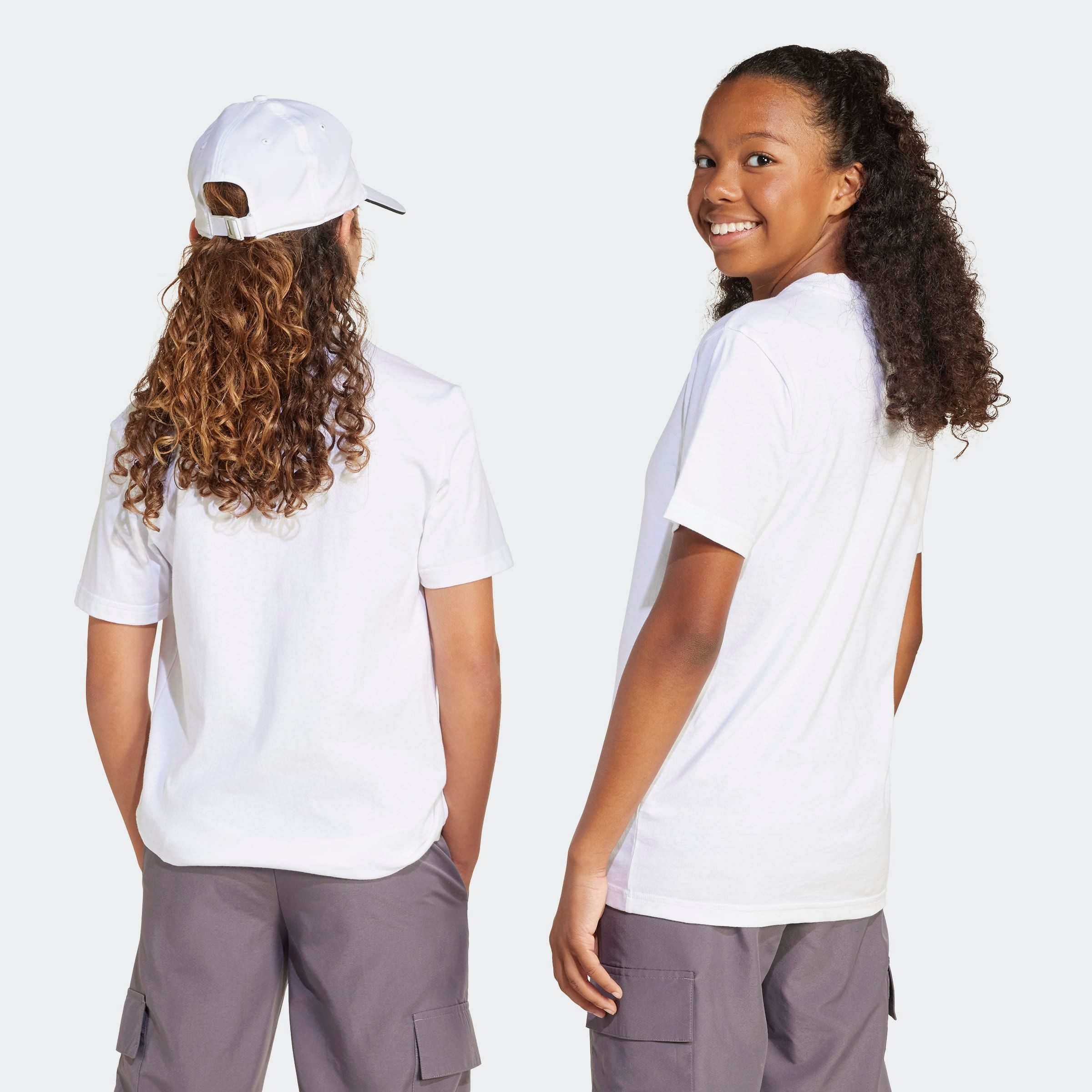 adidas Sportswear T-Shirt J LIN TEE 160 sportlicher Stil, Rundhalsausschnitt, lässige Passform