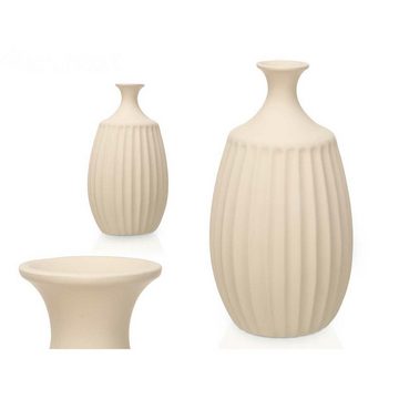 Gift Decor Dekovase Vase Beige aus Keramik 27 x 48 x 27 cm