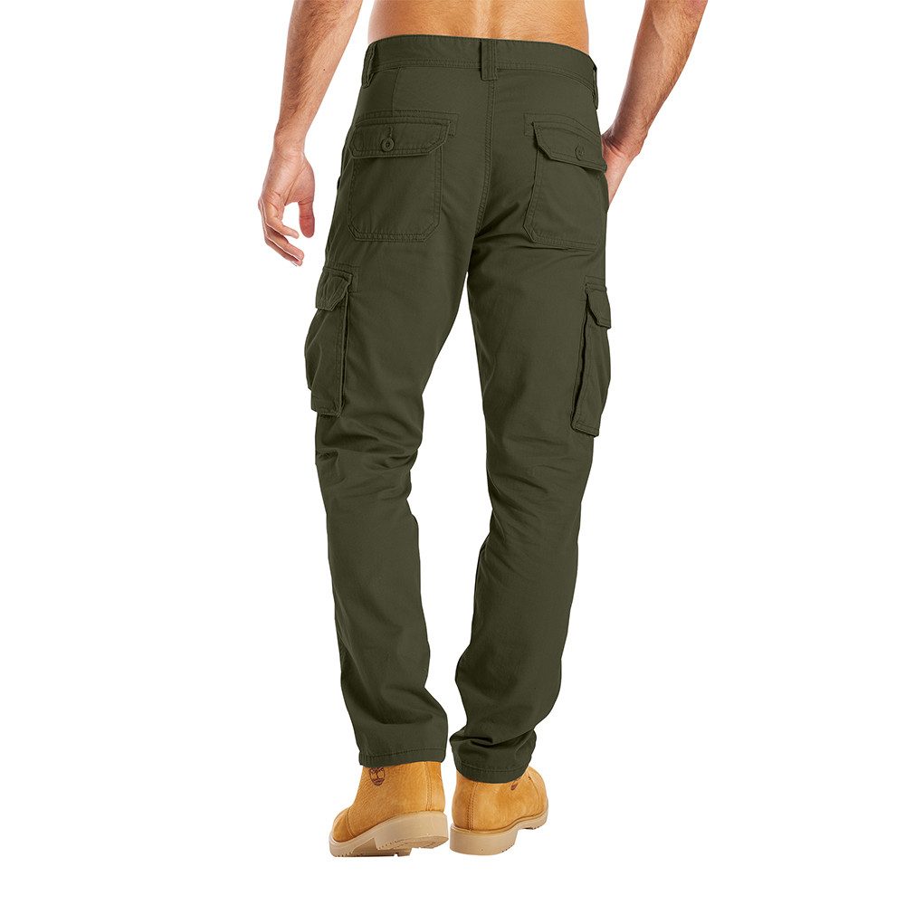 BlauerHafen Cargohose BlauerHafen Herren Cargo Hose 6 Taschen 100% Baumwolle Arbeitshose