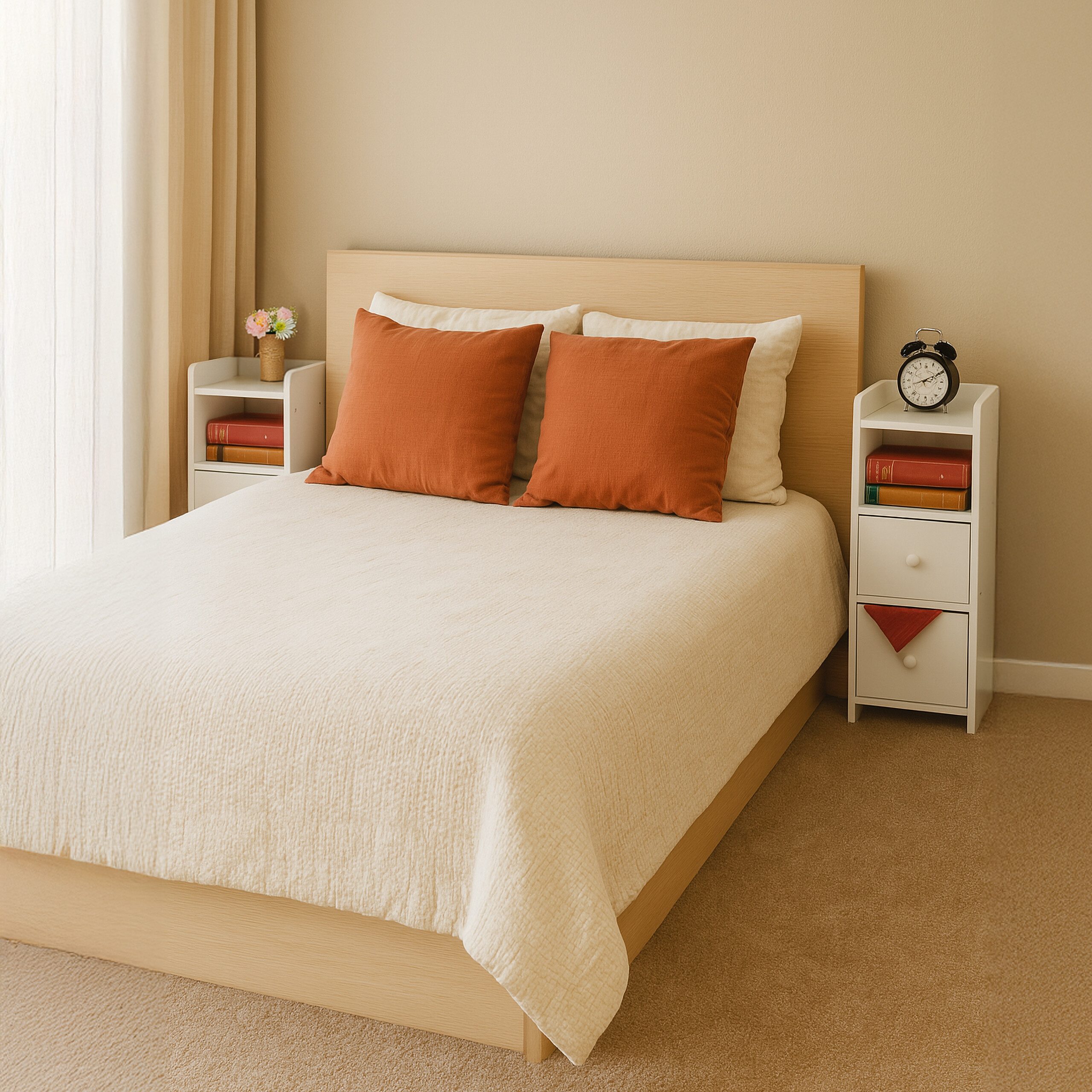 relaxdays Nachttisch schmal weiß (2er Pack, 2-St), 2er Pack günstig online kaufen