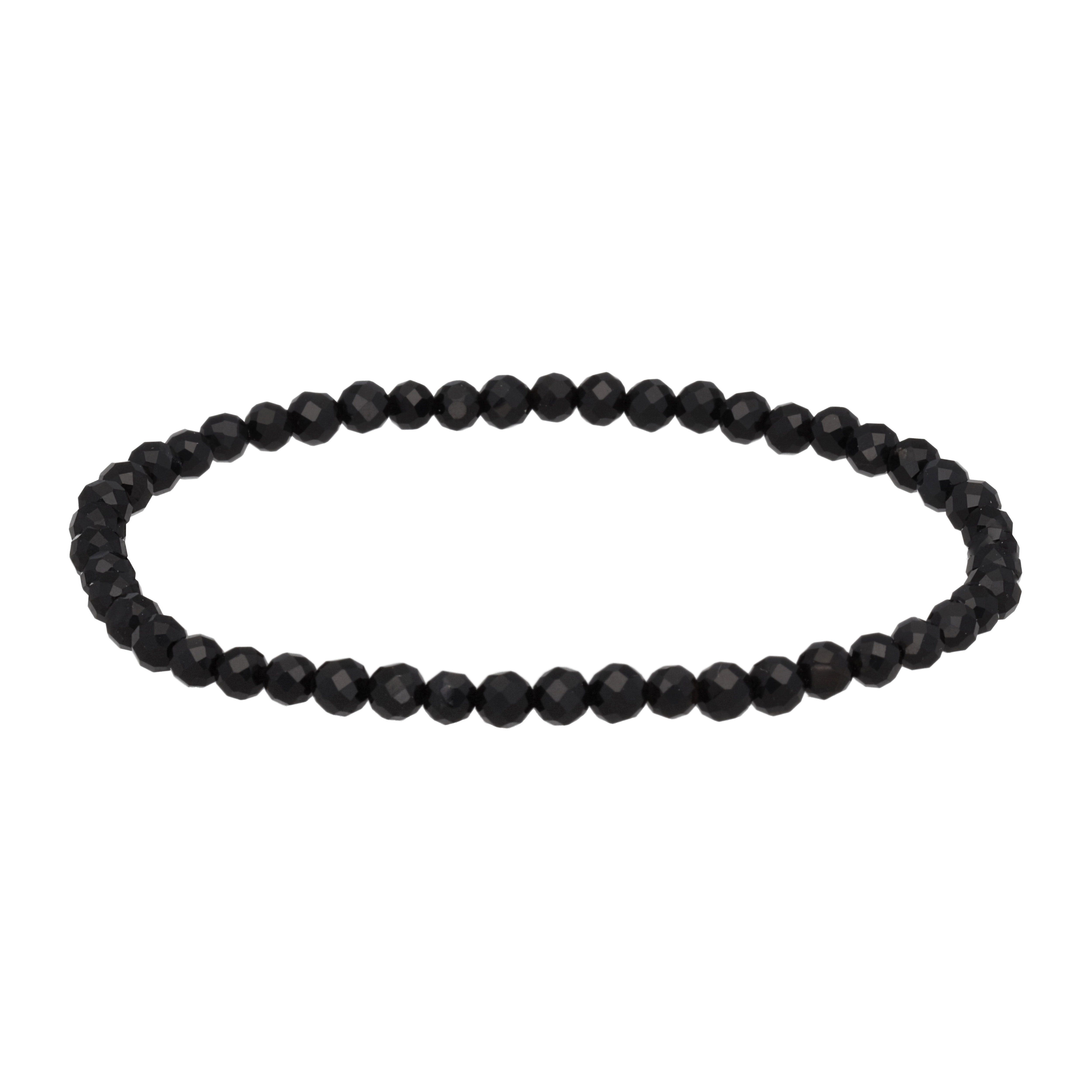 Lebensquelle Plus Armband Turmalin(Schörl), facettiertes Armband, 4 mm