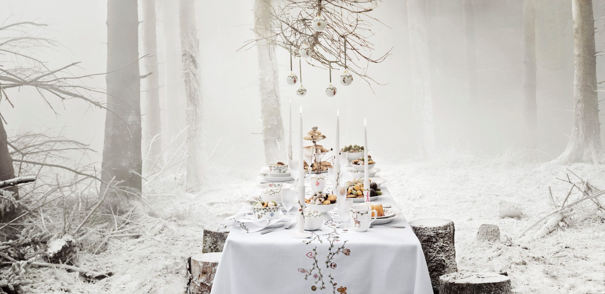 Kähler Kerzenständer Kähler Hammershøi Christmas Kerzenständer H20 cm Weiß