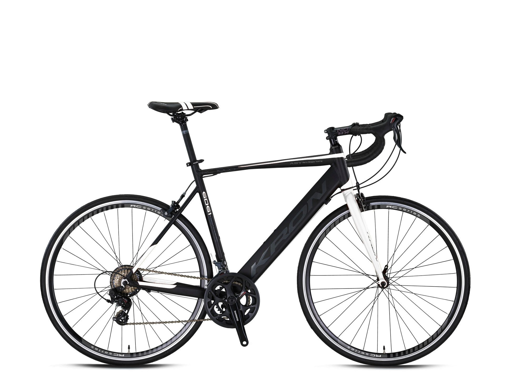 KRON Rennrad KRON 28" Zoll 56cm Rahmenhöhe RC1000 Rennrad Alu Rahmen Fahrrad, 14 Gang SHIMANO, Kettenschaltung, ALU Rahmen 14-Gang Körpergröße 175-185cm 56cm Rahmen