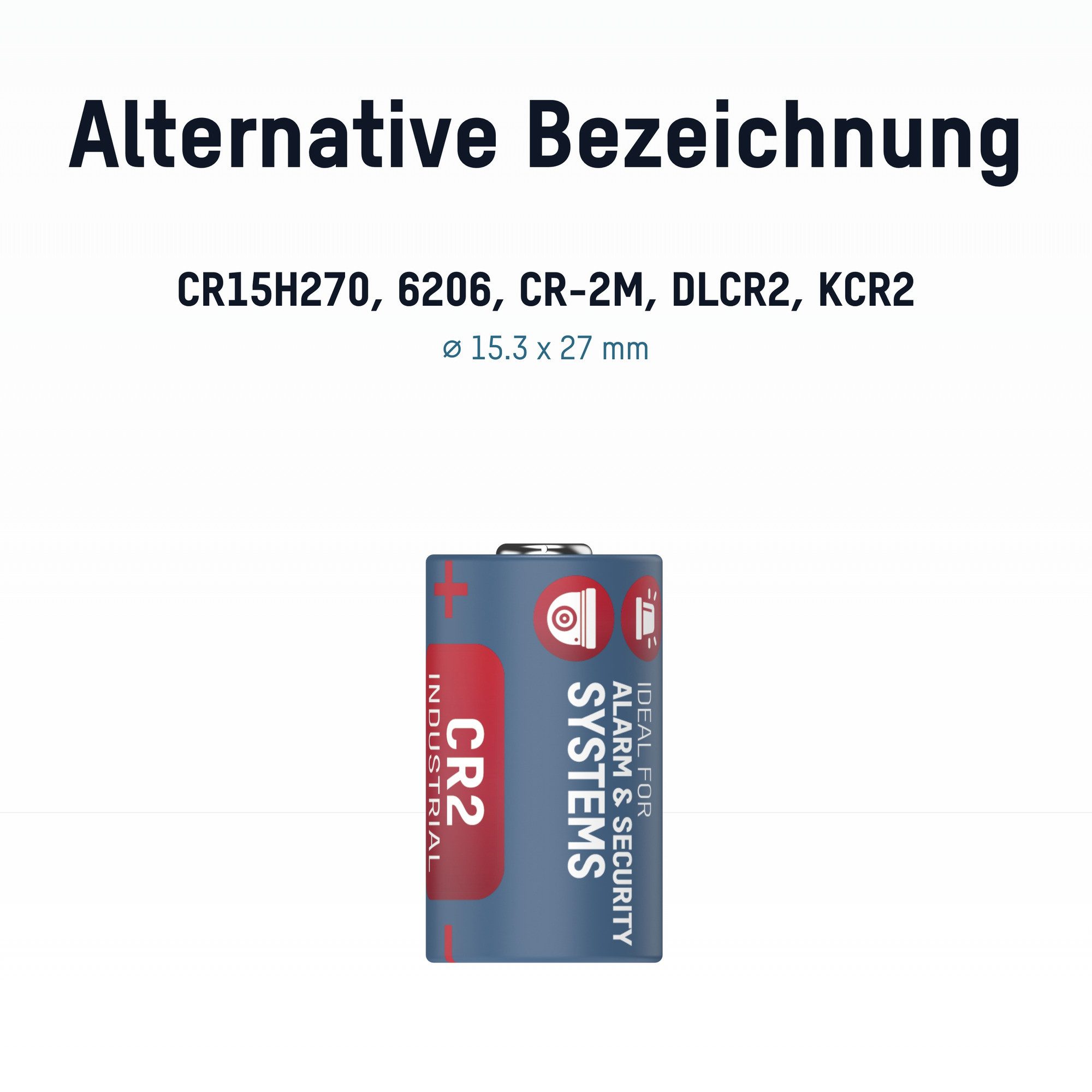 ANSMANN AG CR2 Lithium Batterie CR15270 3V, Top Qualität, Alarmsysteme Batterie