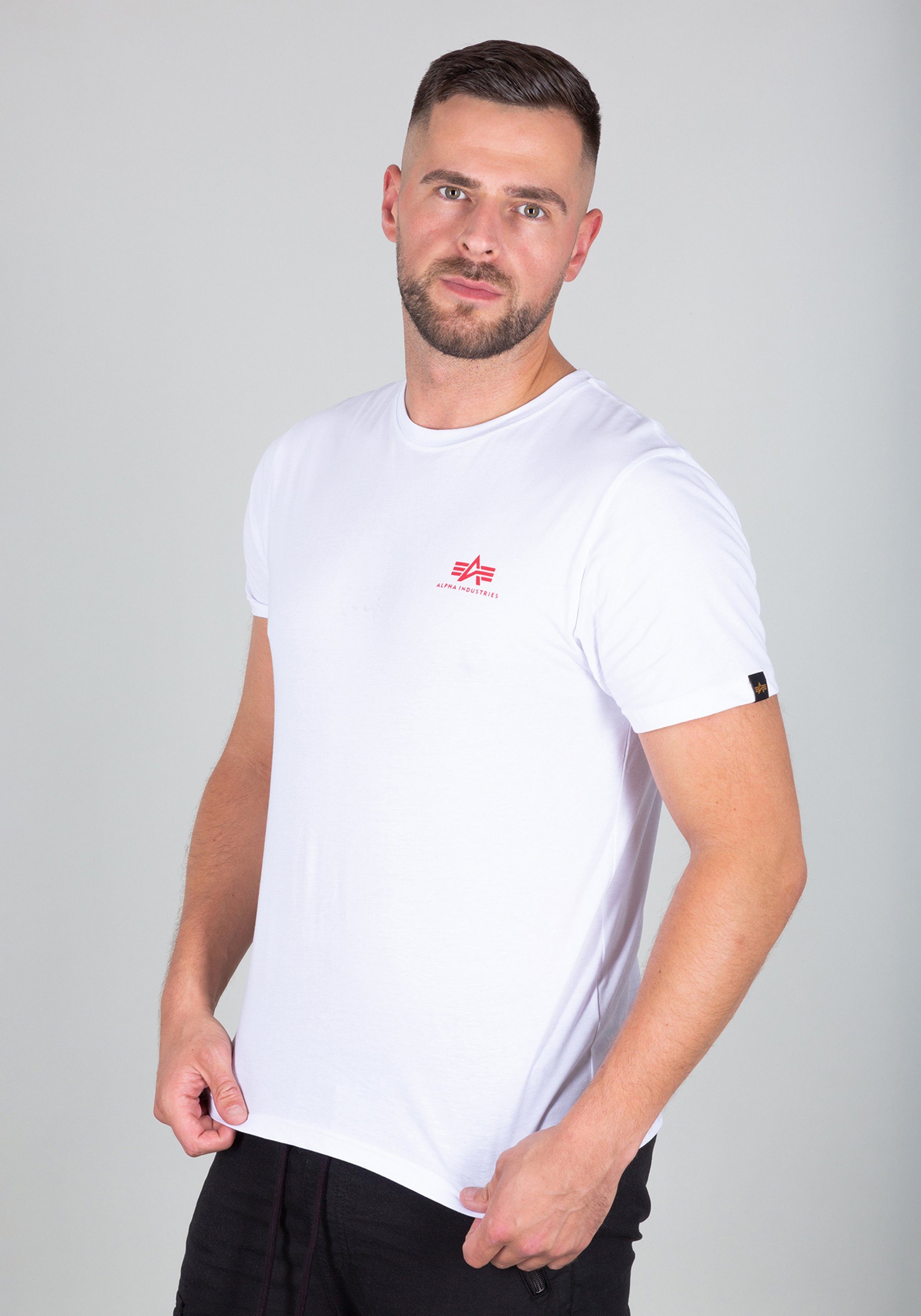 Alpha Industries T-Shirt Alpha Industries T-Shirts Backprint white/red T - Men