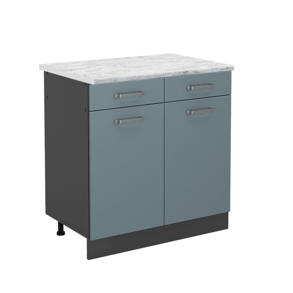 Vicco Unterschrank R-Line, Blau-Grau/Anthrazit, 80 cm günstig online kaufen
