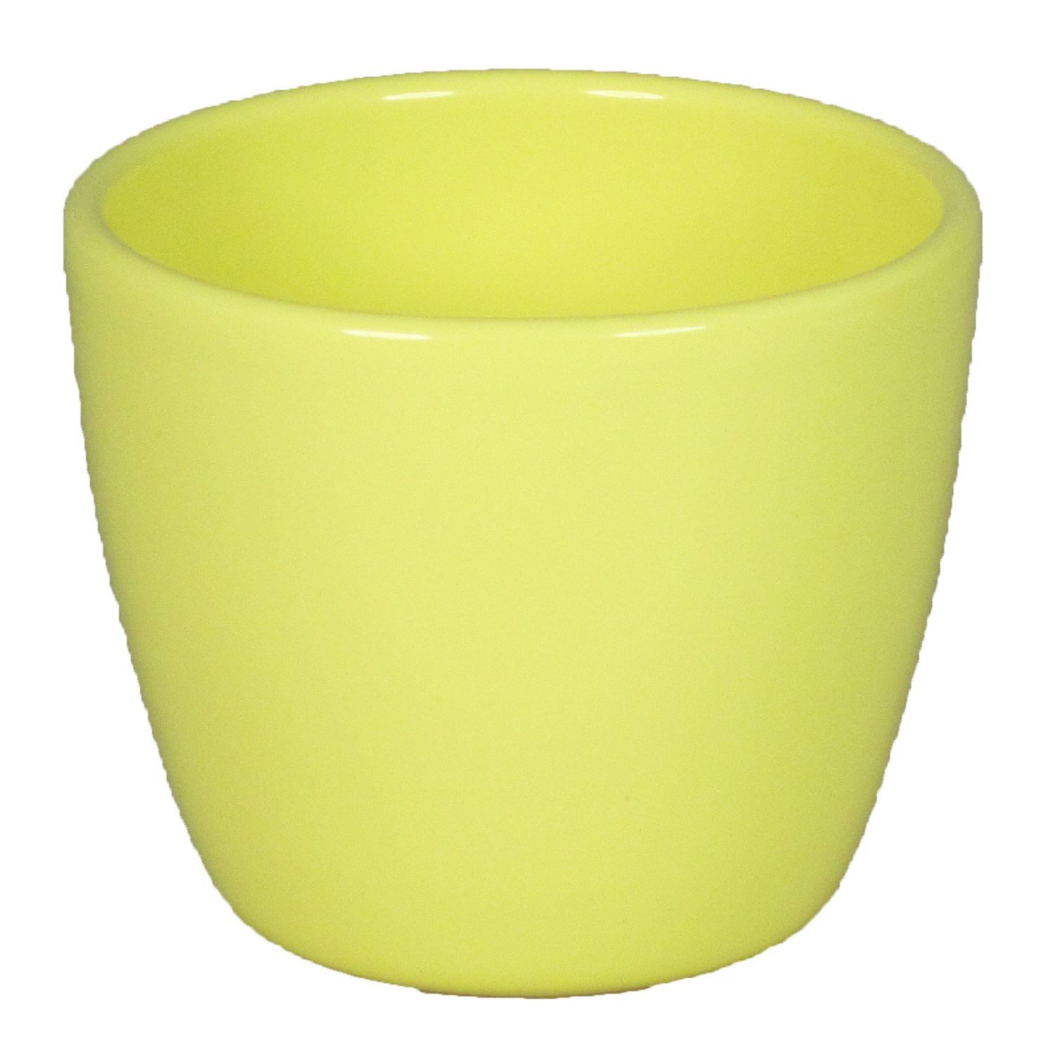 INNA-Glas Blumentopf Keramik Pflanztopf, Ø7,5cm, 6cm, hellgelb