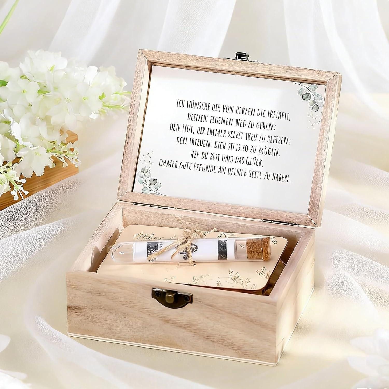 LuxusKollektion Geschenkbox Firmung Geldgeschenk Holzbox Set naturfarben – Bild 3 von 5