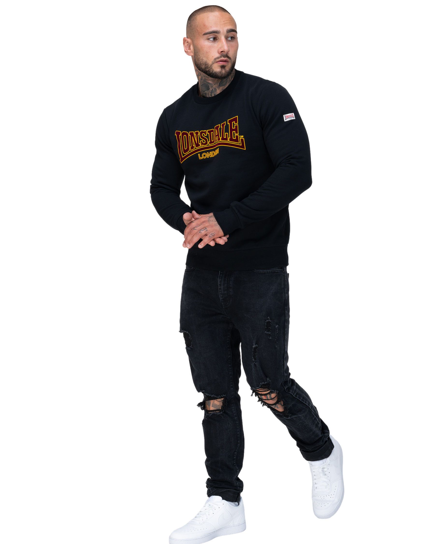 Lonsdale Sweatshirt Lonsdale Rundhals Slimfit Sweatshirt Classic (Packung, 1er-Pack) Print