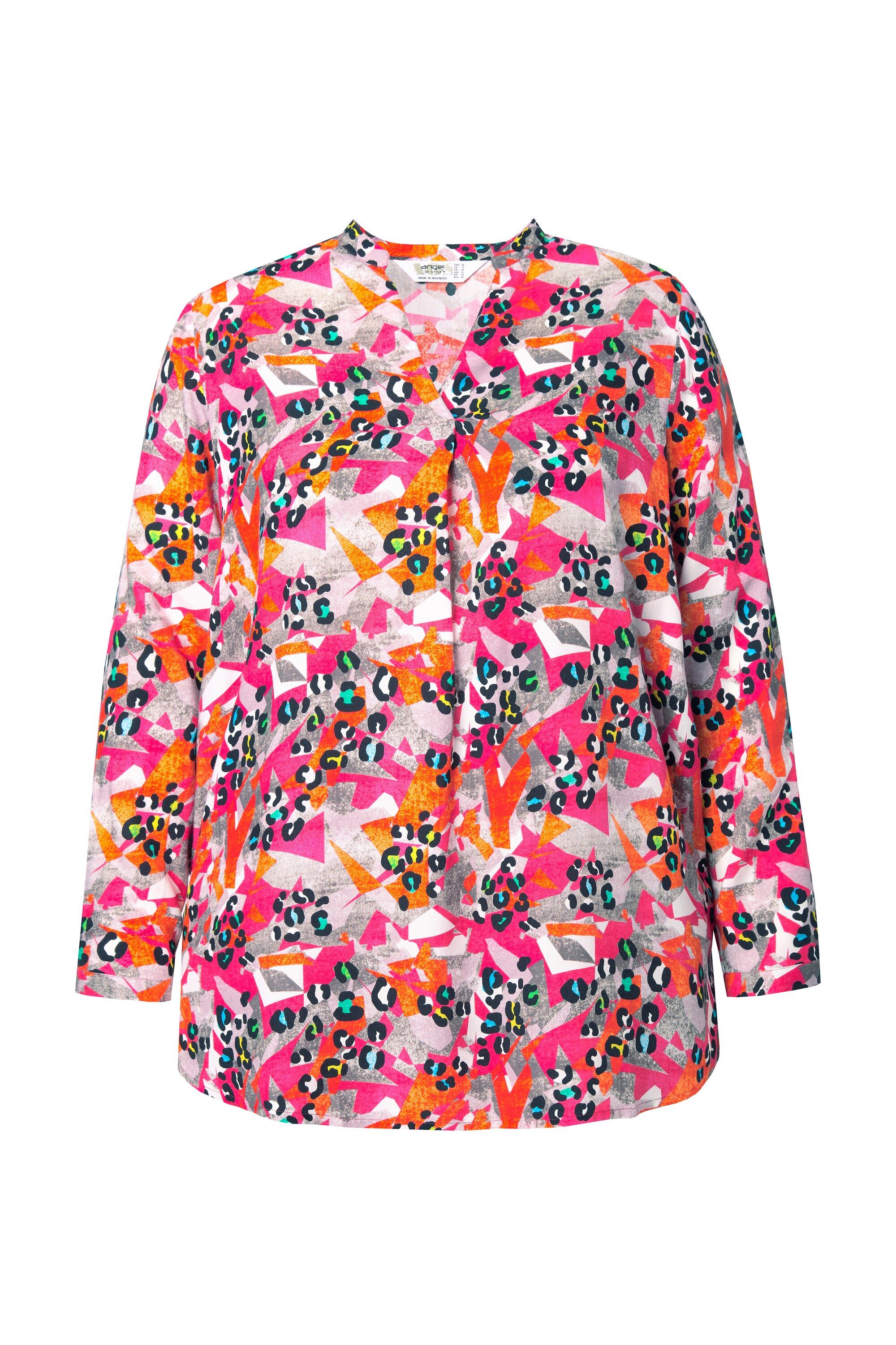 Angel of Style Tunika Tunika farbiger Leo-Druck Langarm günstig online kaufen
