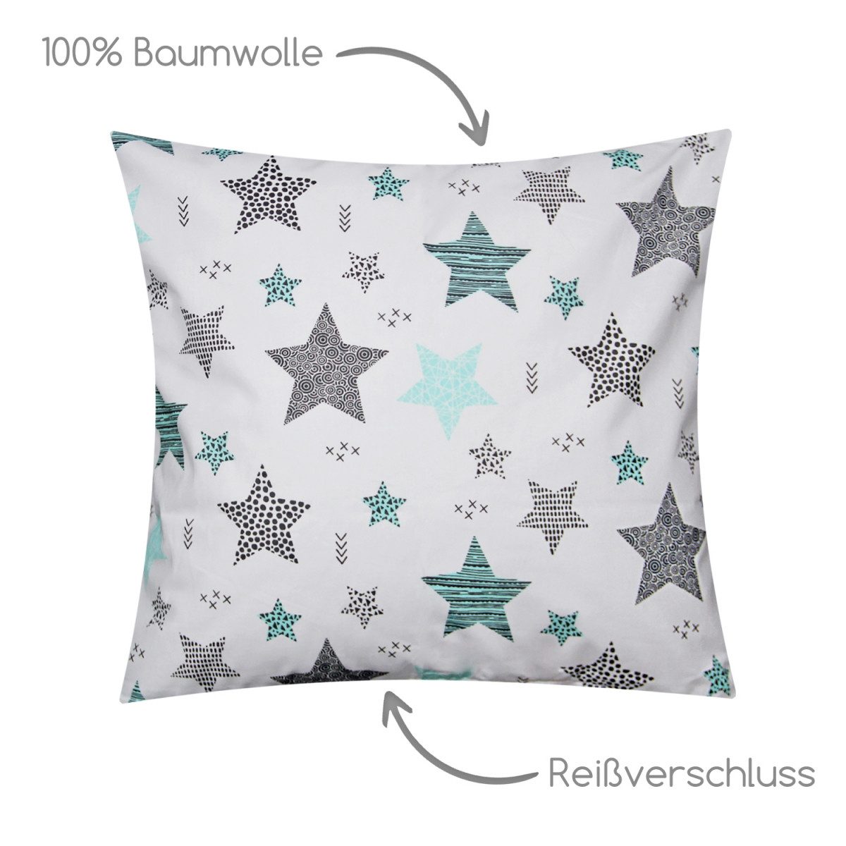 Heubergshop Kissenbezug, (1 Stück), 40x40cm Sterne günstig online kaufen
