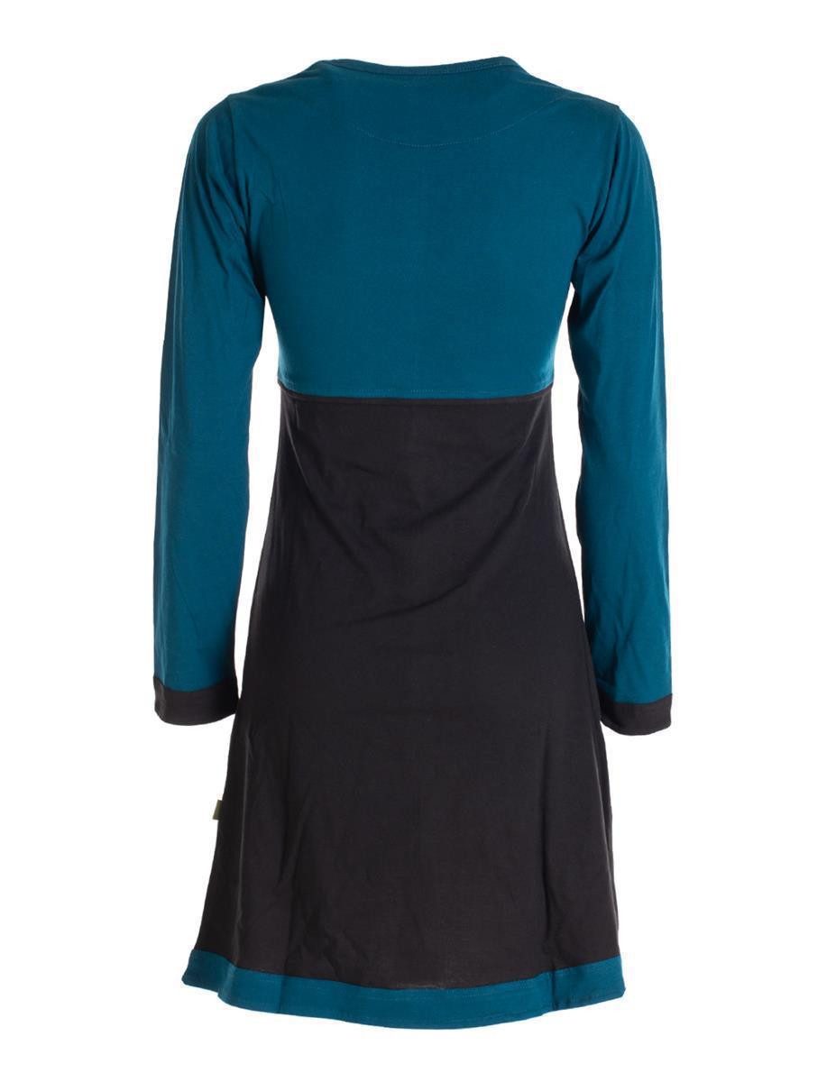 Vishes Jerseykleid Langarm Damen Kleid Longshirt günstig online kaufen