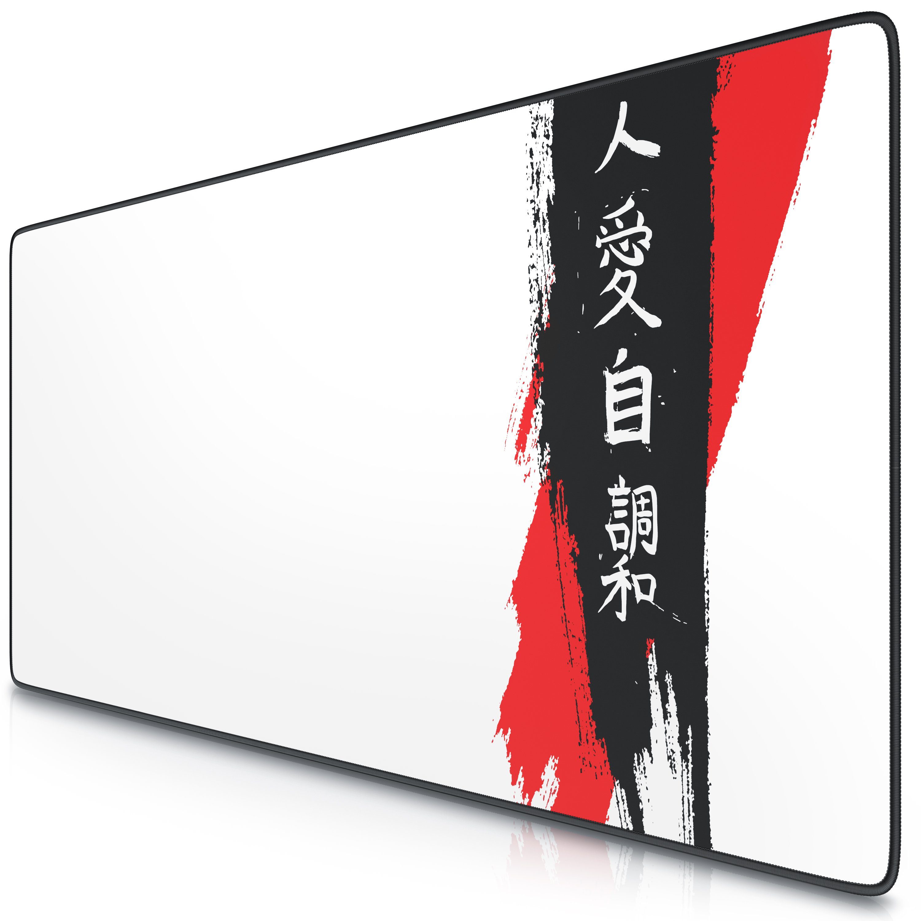 Titanwolf Gaming Mauspad XXL Speed Mousepad 900 x 400 x 3 mm, Schreibtischauflage, abwaschbar, rutschfeste Rückseite, Geschwindigkeit & Präzision, Japan Ink Letters
