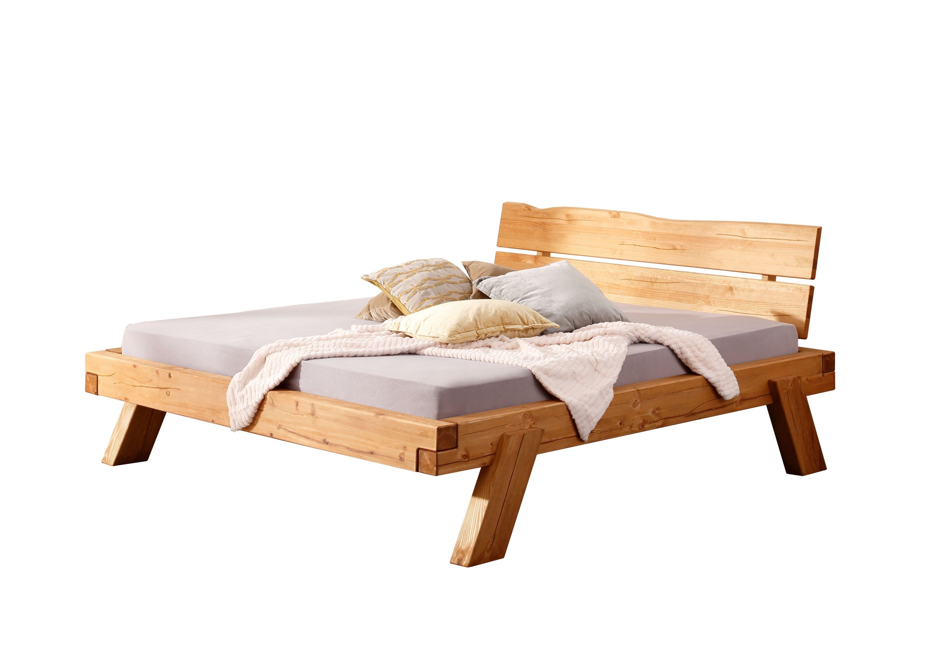 Lebenswert Massivholzbett BE-0820, 198 x 80 günstig online kaufen