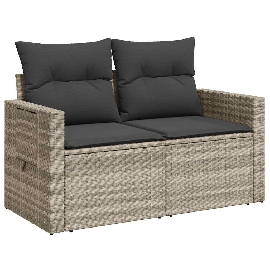 vidaXL Loungesofa Gartensofa mit Kissen 2-Sitzer günstig online kaufen
