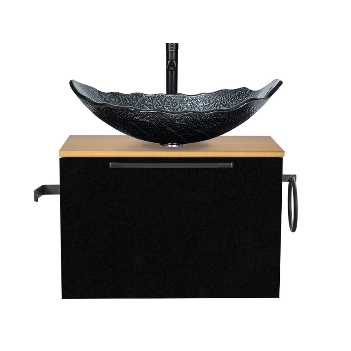 Puluomis Badezimmer-Set Waschbeckenunterschrank 60cm mit Waschbecken, (mit günstig online kaufen