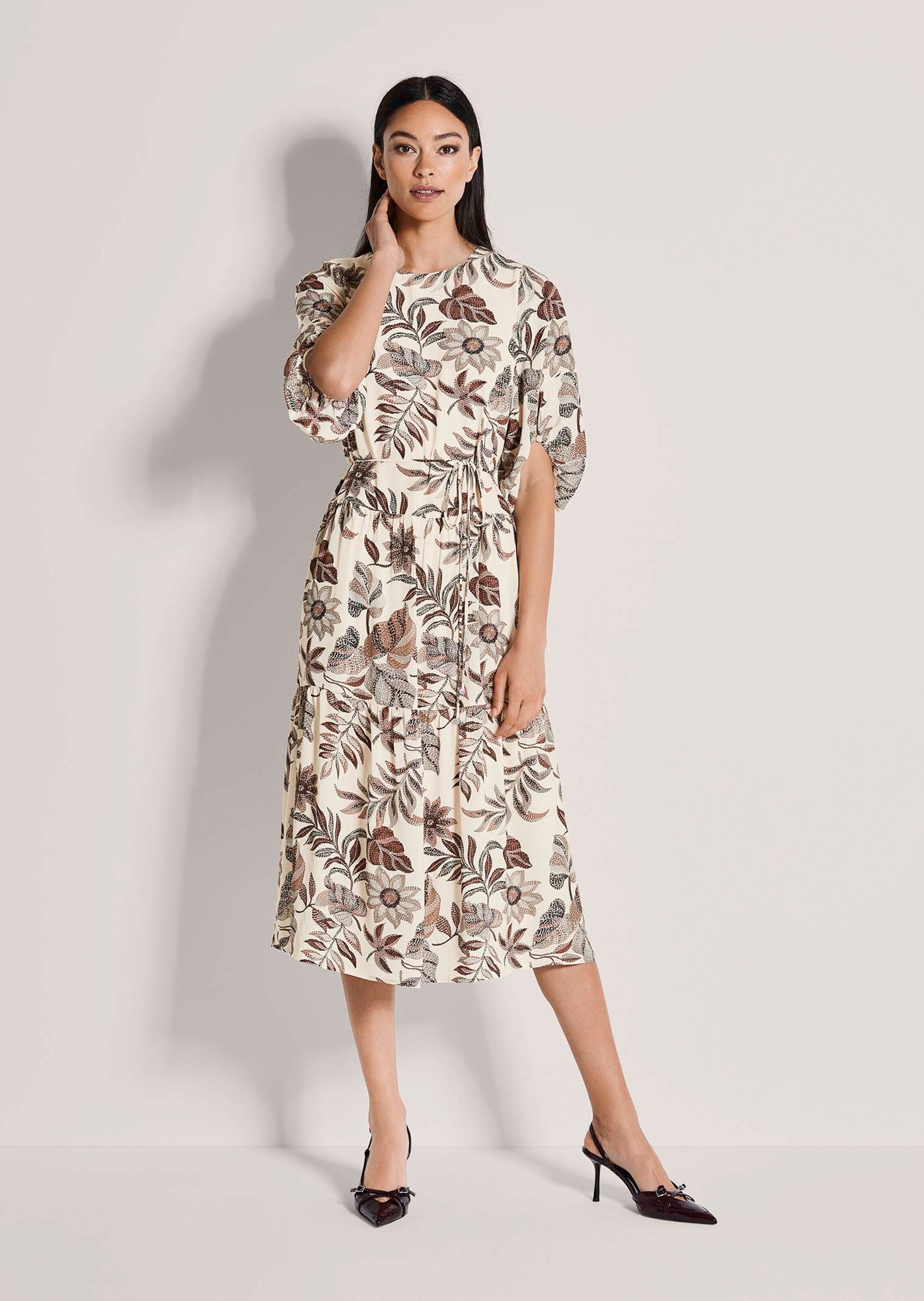 MADELEINE Maxikleid Viskosekleid mit floralem Design Sommerkleid mit Rundha günstig online kaufen