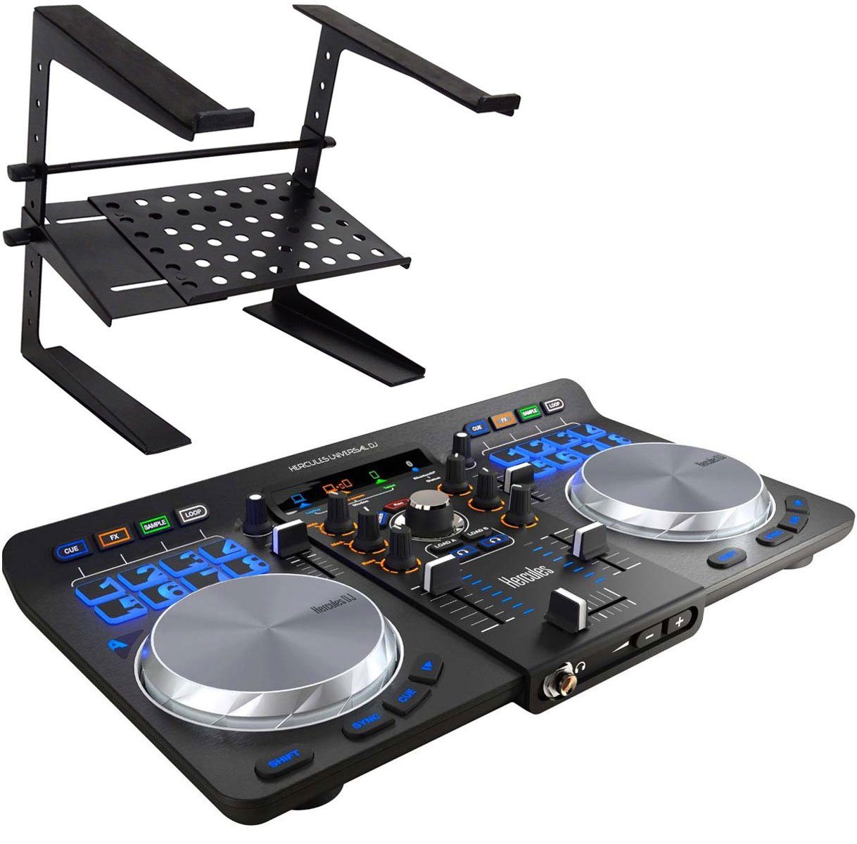 HERCULES DJ Controller Hercules Universal DJ Controller + Laptopständer