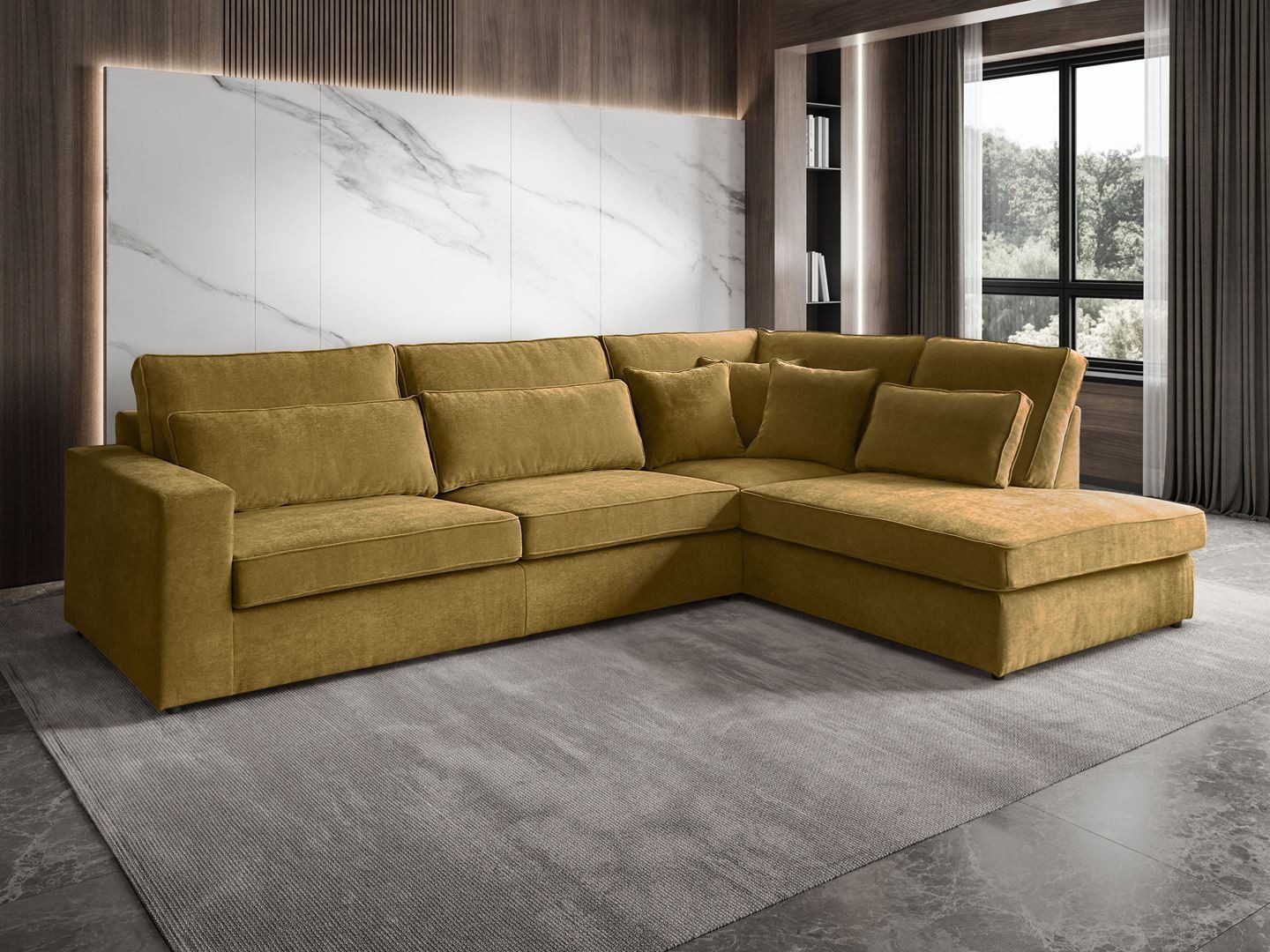 Beautysofa Ecksofa mit dekorativen Kissen PARMA, günstig online kaufen