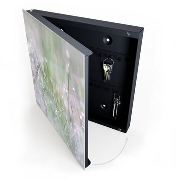 Primedeco Schlüsselkasten Magnetpinnwand und Memoboard mit Glasfront Motiv Blütenmuster (1 St)