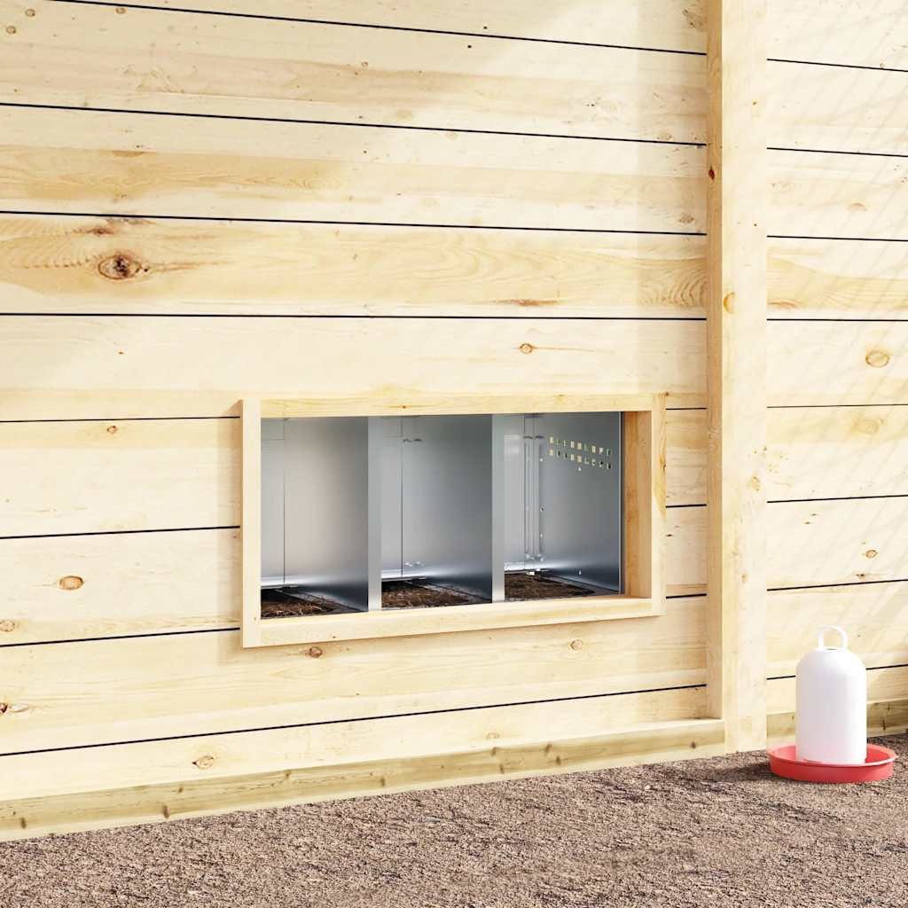 vidaXL Hühnerstall 795 x 50 x 46 cm Hühner-Nistkasten 3 Fächer Wandmontage Verzinkter Sta