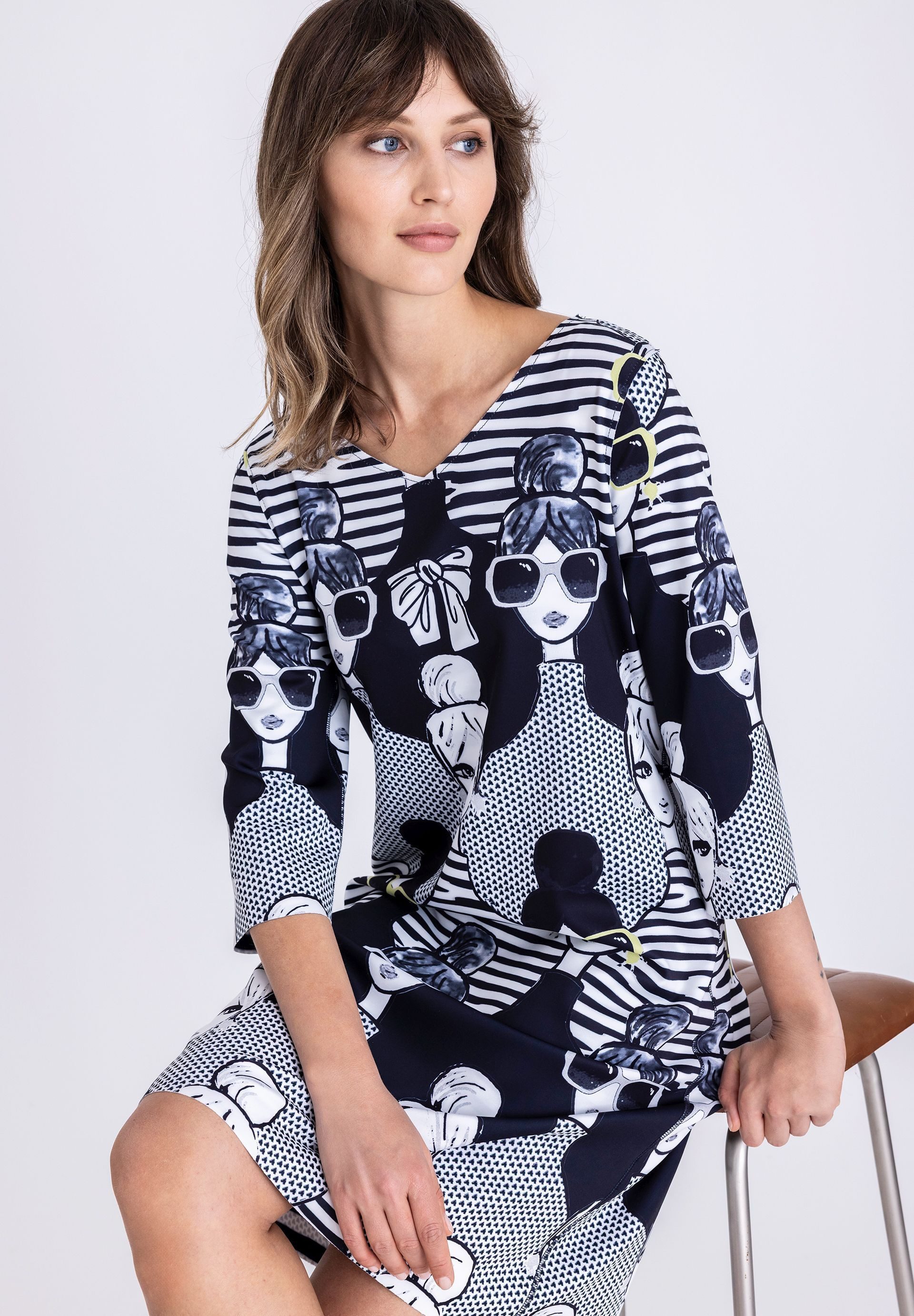 TUZZI Jerseykleid mit Alloverprint