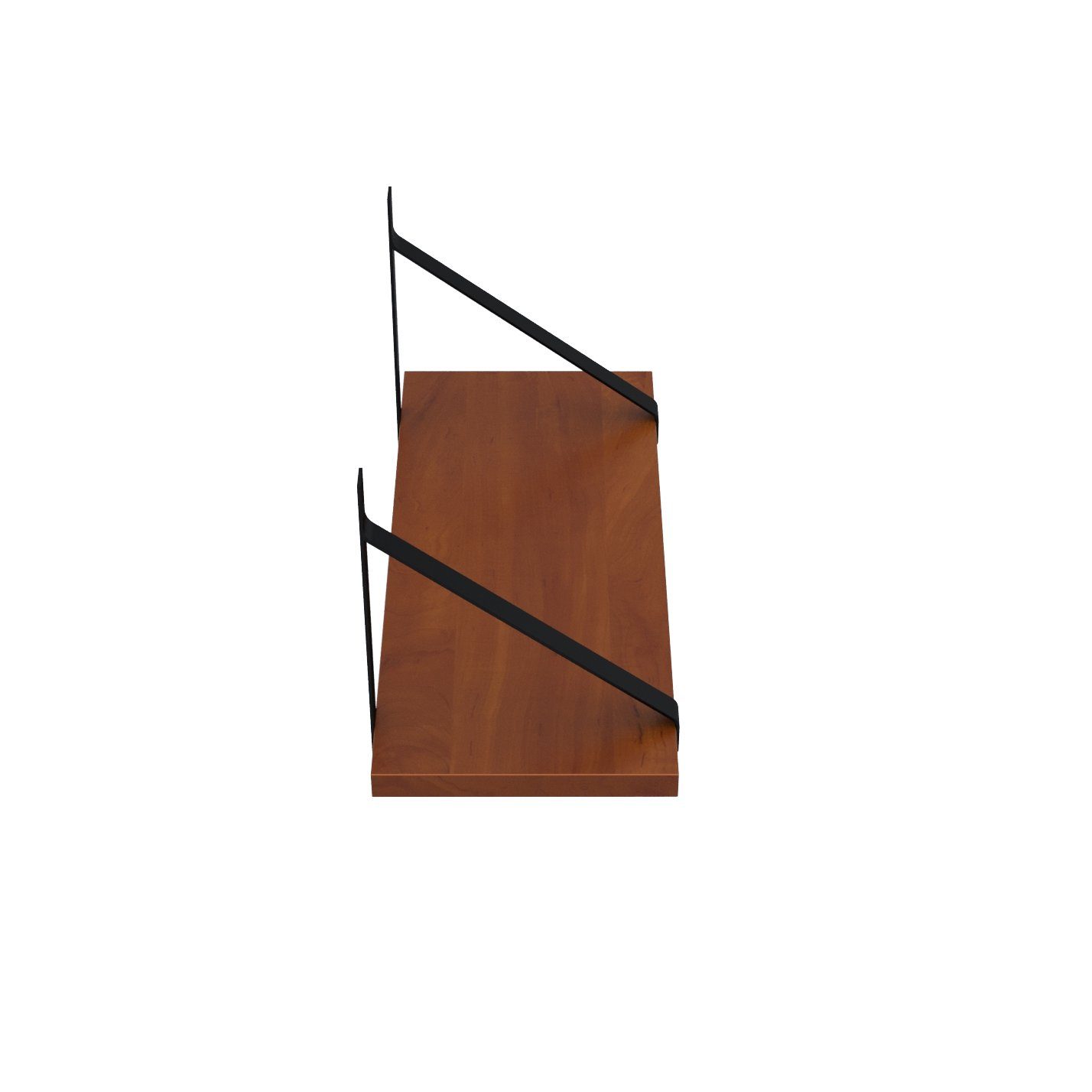 AKKE Wandregal, Befestigungen PVC Hängeregal 2mm LOFT Locarno modern mit GINO schwarzen