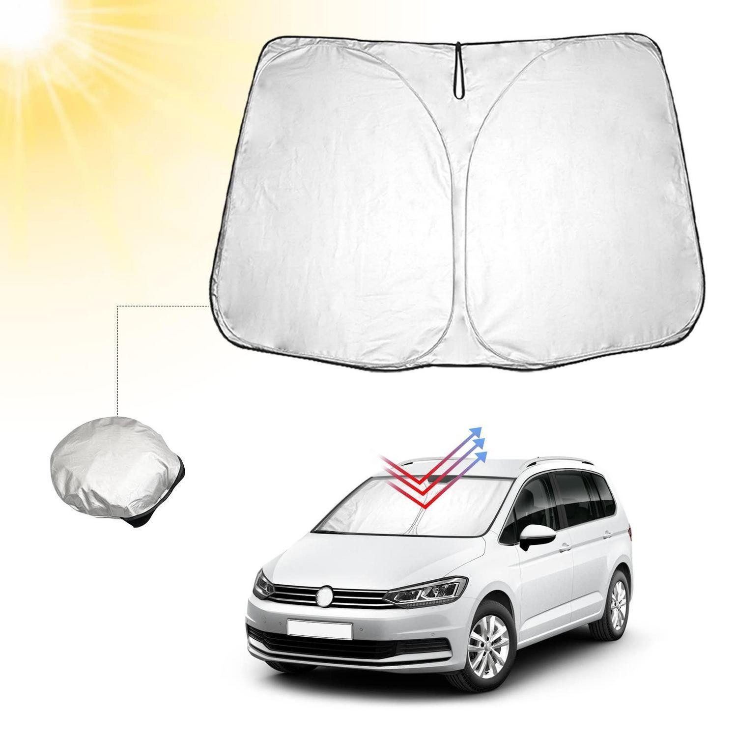 LuxusKollektion Frontscheibenabdeckung Sonnenschutz Frontscheibe UV Faltbar Hitzeschutz VW Touran