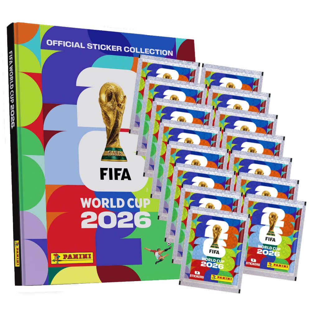 Panini Sammelkarte Fifa World Cup 2026 Sticker - WM Sammelsticker, - 1 Hardcover Album + 15 Tüten