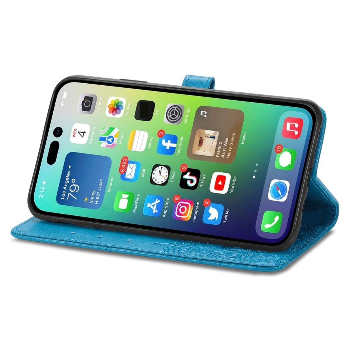 König Design Handyhülle Apple iPhone 15 Pro, Schutzhülle Schutztasche Case Cover Etuis Wallet Klapptasche Bookstyle