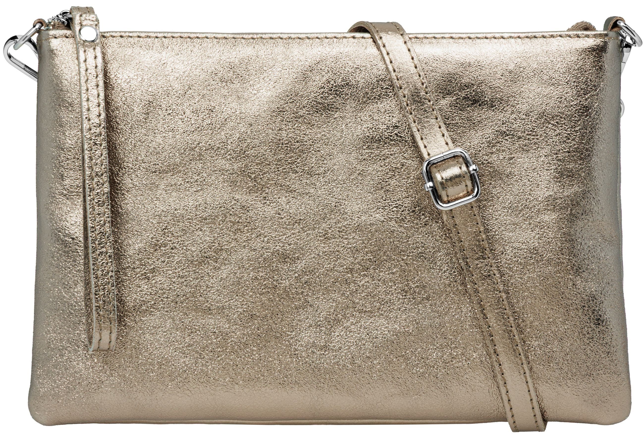 Caspar Clutch XL Leder Umhängetasche Damen Tasche - CLASSIC LINE - Modell N günstig online kaufen