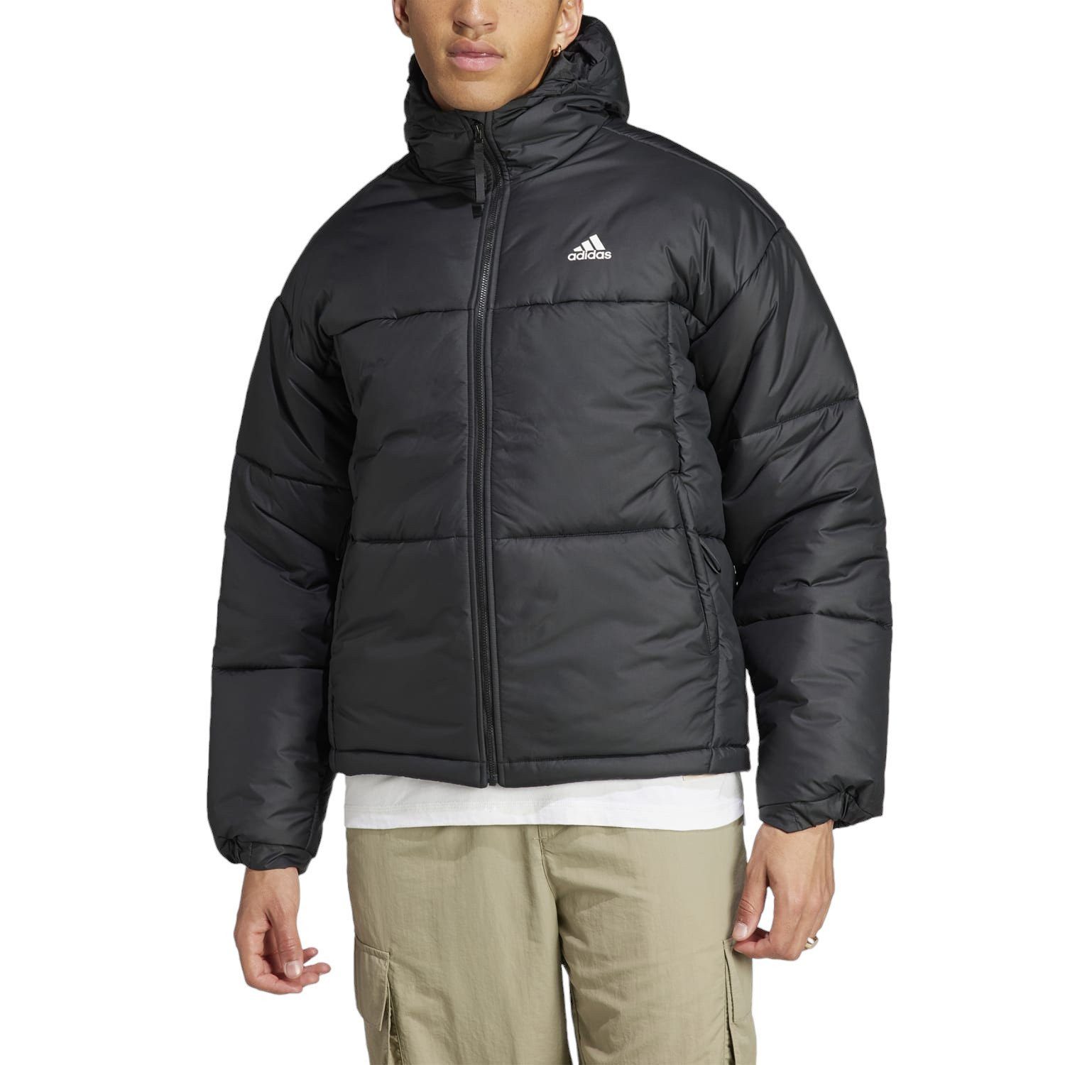 adidas Performance Winterjacke BSC 3-Streifen Hooded Puffer schwarz Herren