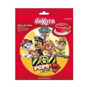 deKora Dekoobjekt, Essbare Tortenaufleger Paw Patrol 20cm